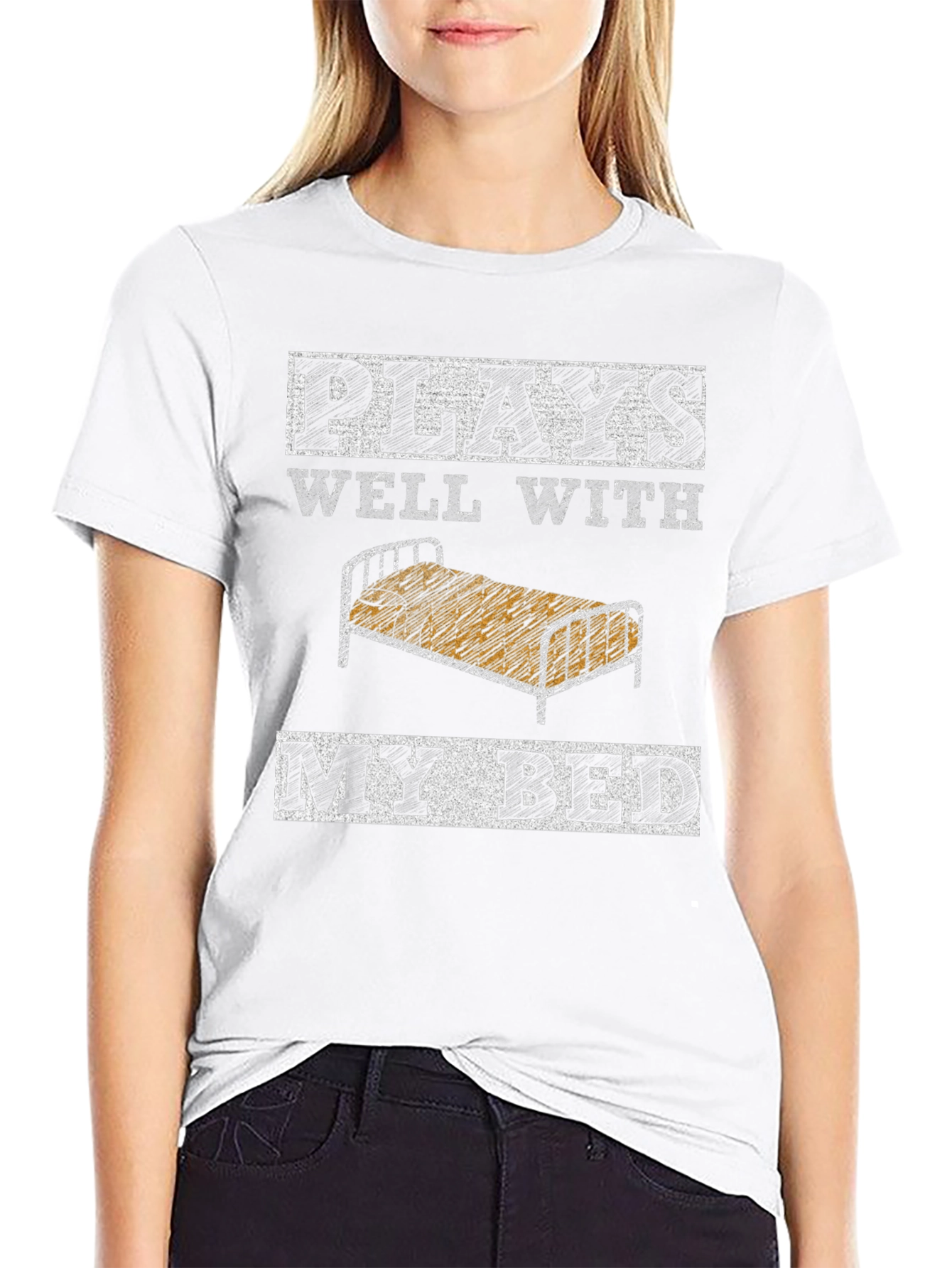Plays Well With My Bed Graphic Tee