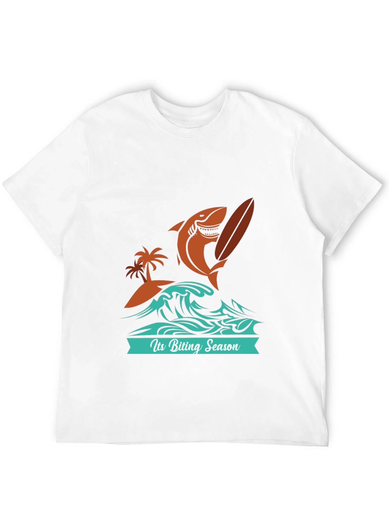 Biting Season Shark Surfer Tee