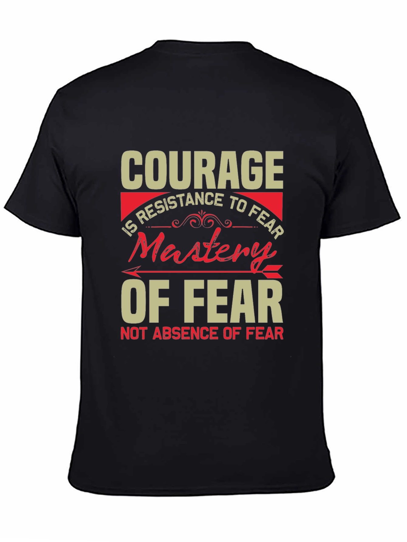 Courage Mastery of Fear Graphic Tee - Black