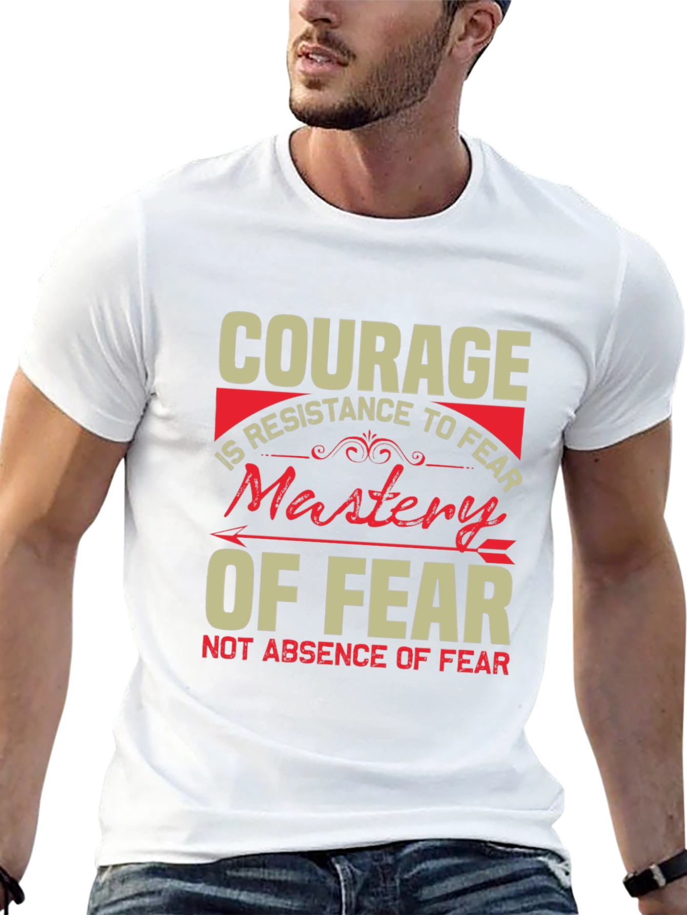 Courage Mastery of Fear Graphic Tee - Black