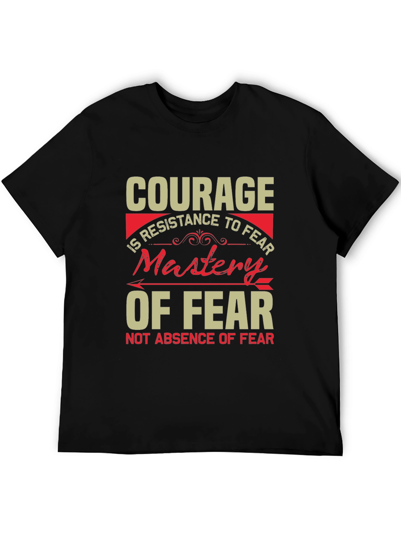 Courage Mastery of Fear Graphic Tee - Black