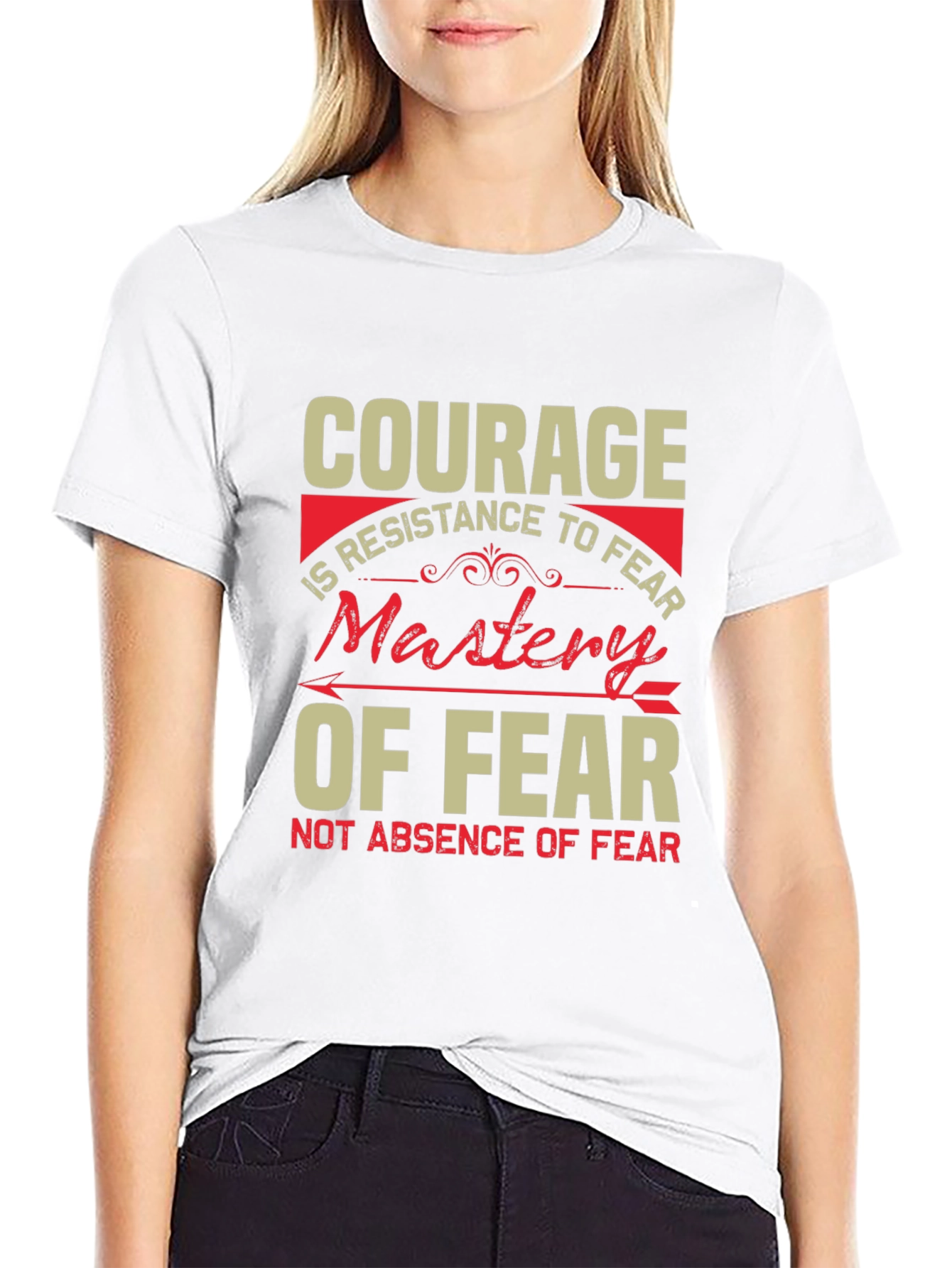 Courage Mastery of Fear Graphic Tee - Black