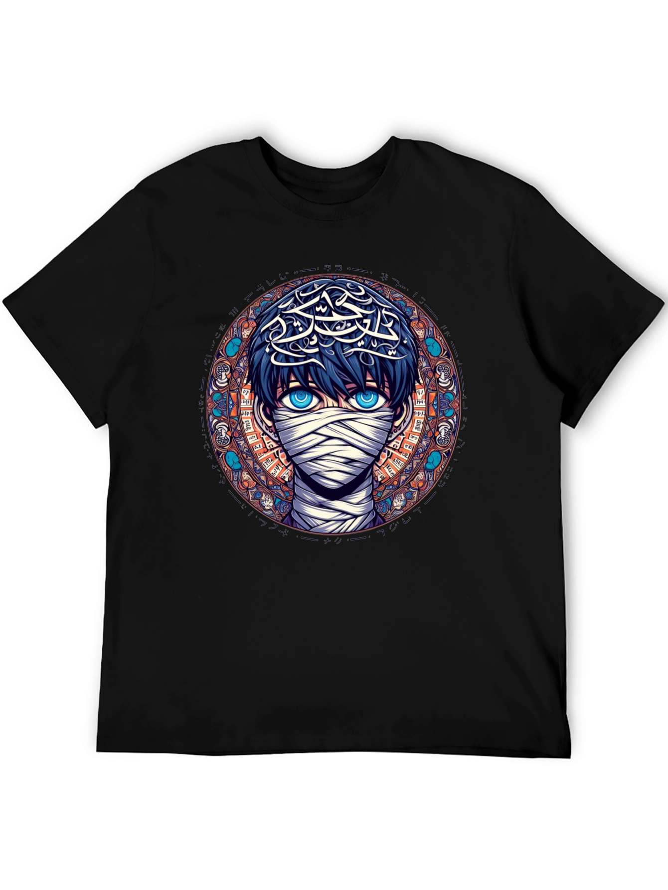 Anime Mummy Graphic Tee - Stylish Black T-Shirt