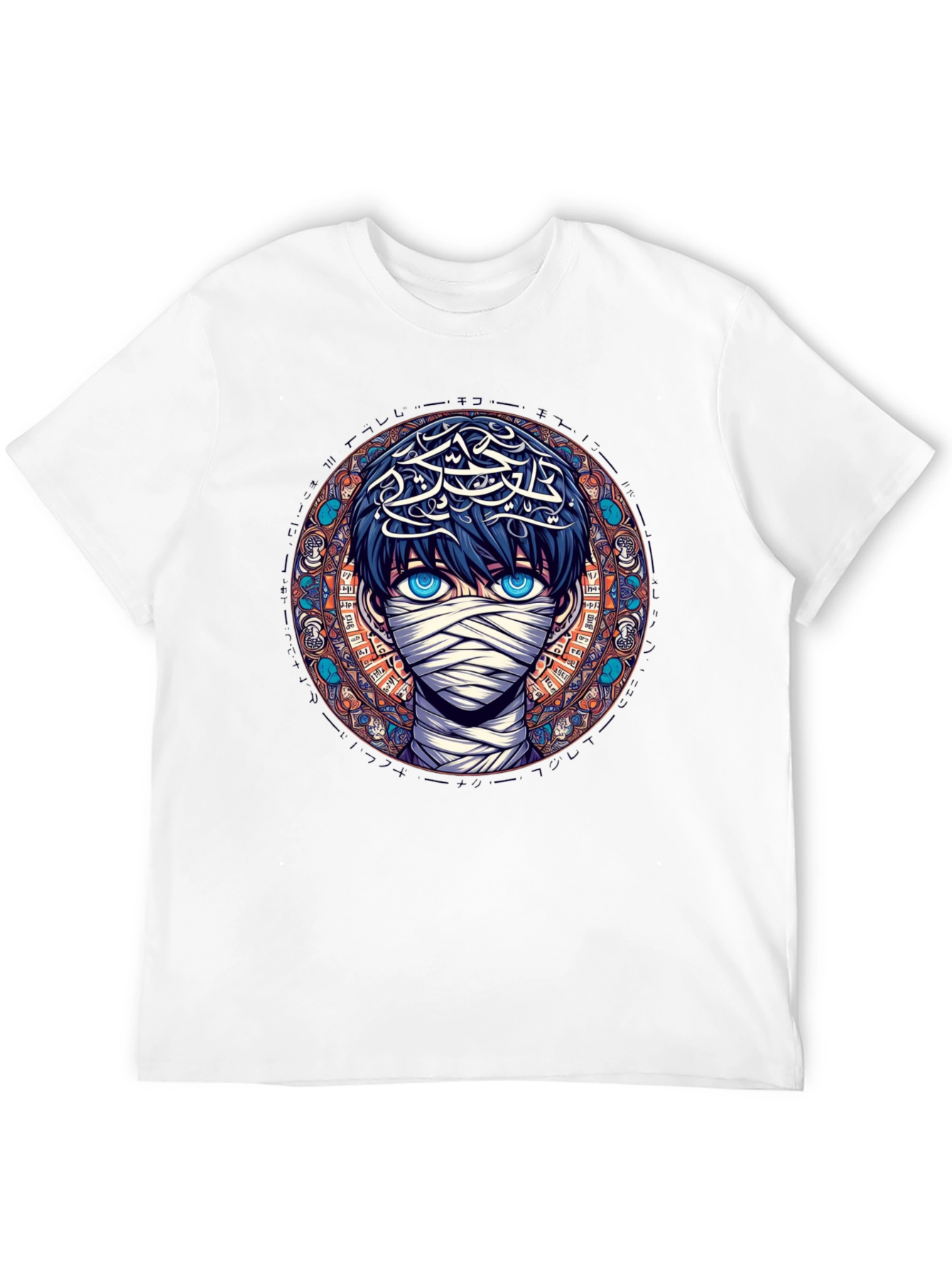 Anime Mummy Graphic Tee - Stylish Black T-Shirt