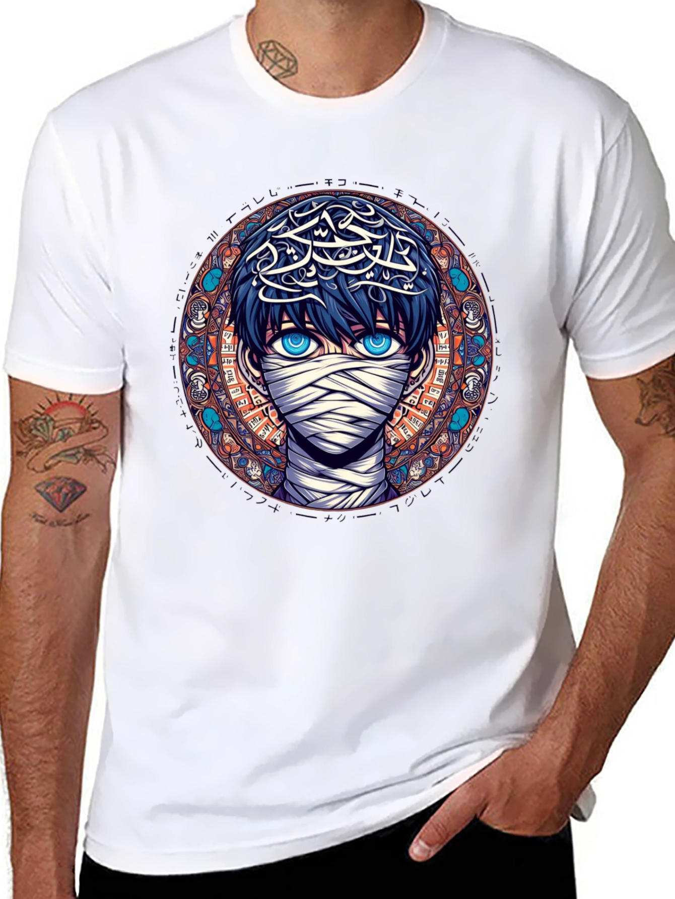 Anime Mummy Graphic Tee - Stylish Black T-Shirt