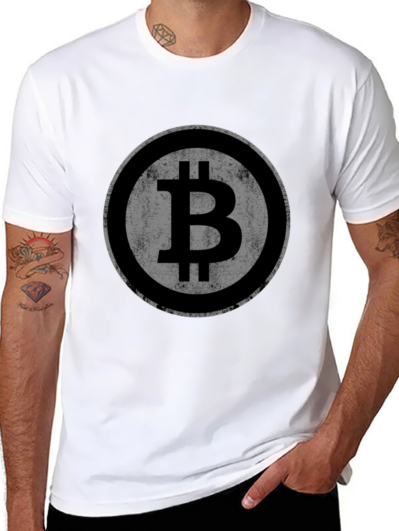Bitcoin Logo Graphic Tee - Crypto Currency Shirt