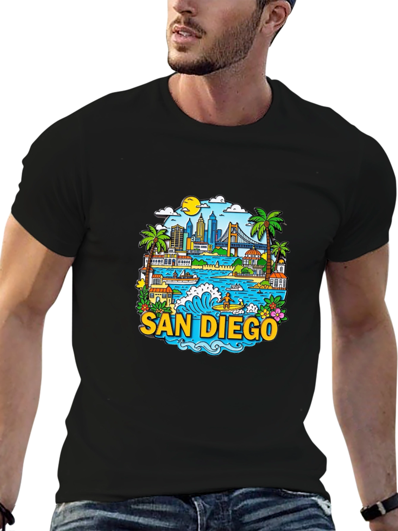 San Diego Graphic T-Shirt - Cityscape Tee
