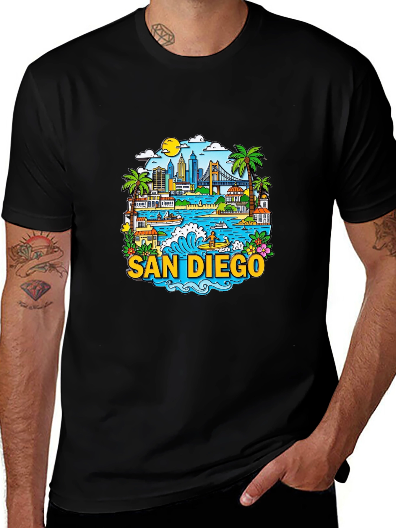 San Diego Graphic T-Shirt - Cityscape Tee