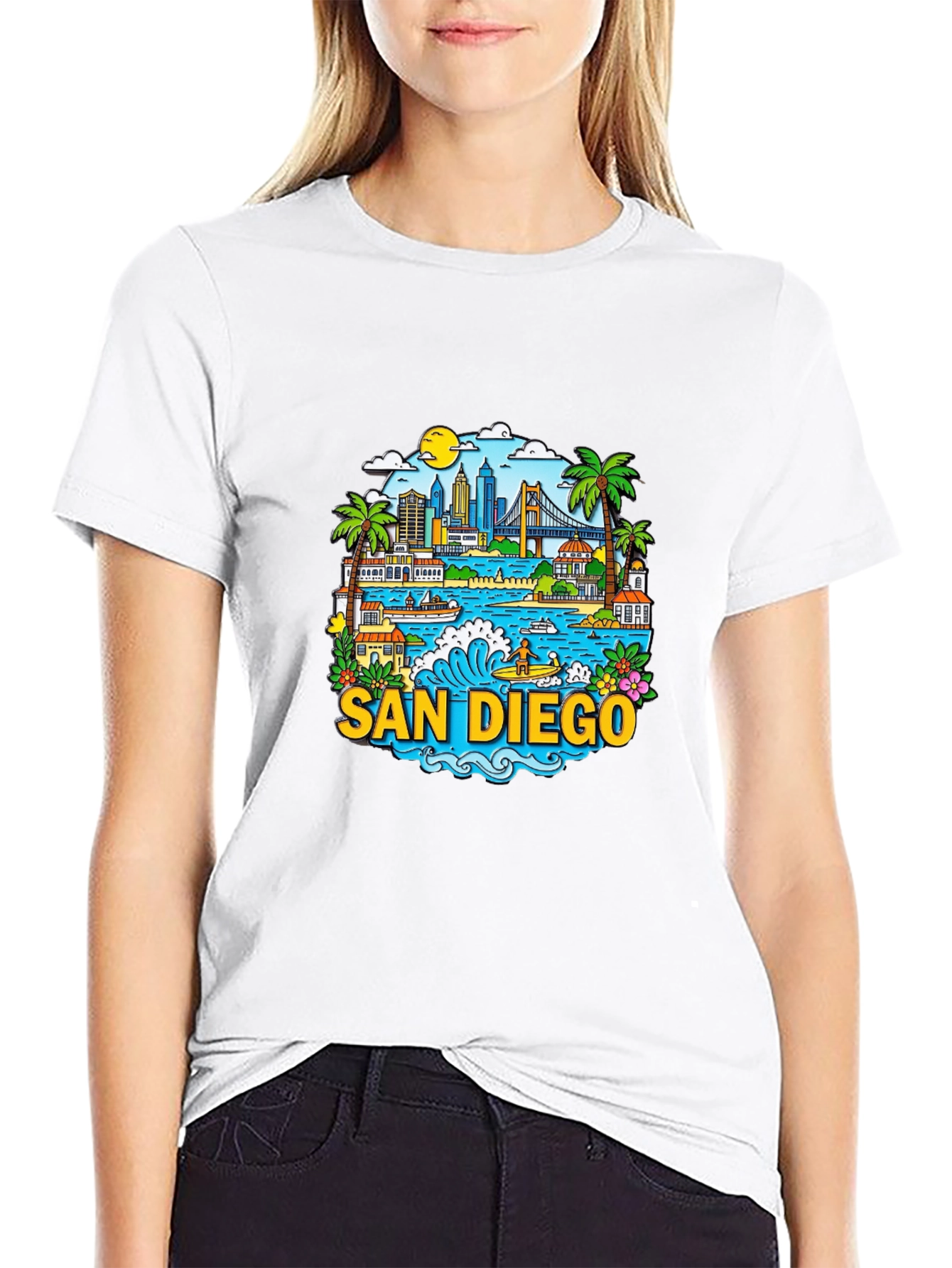San Diego Graphic T-Shirt - Cityscape Tee