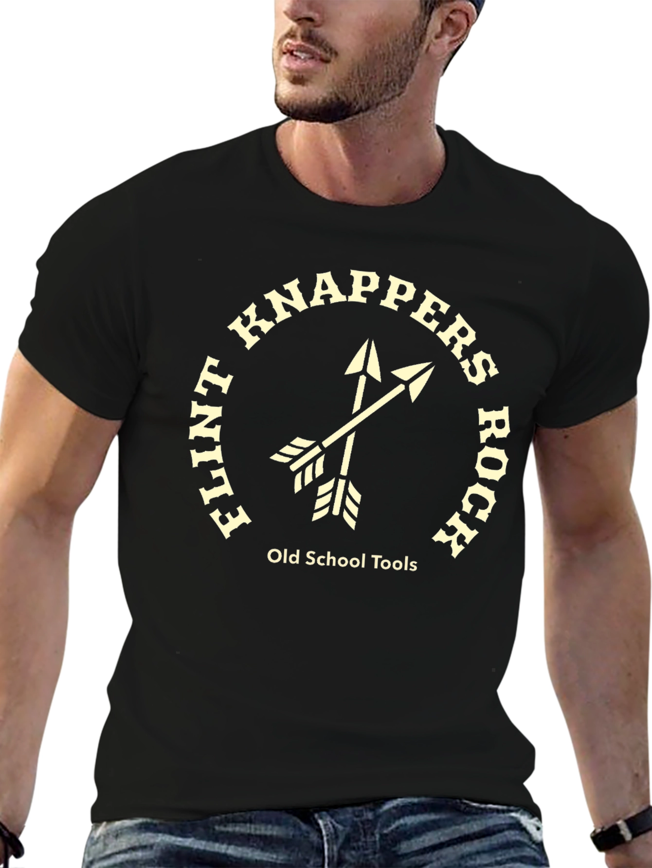 Flint Knappers Rock T-Shirt - Old School Tools Tee