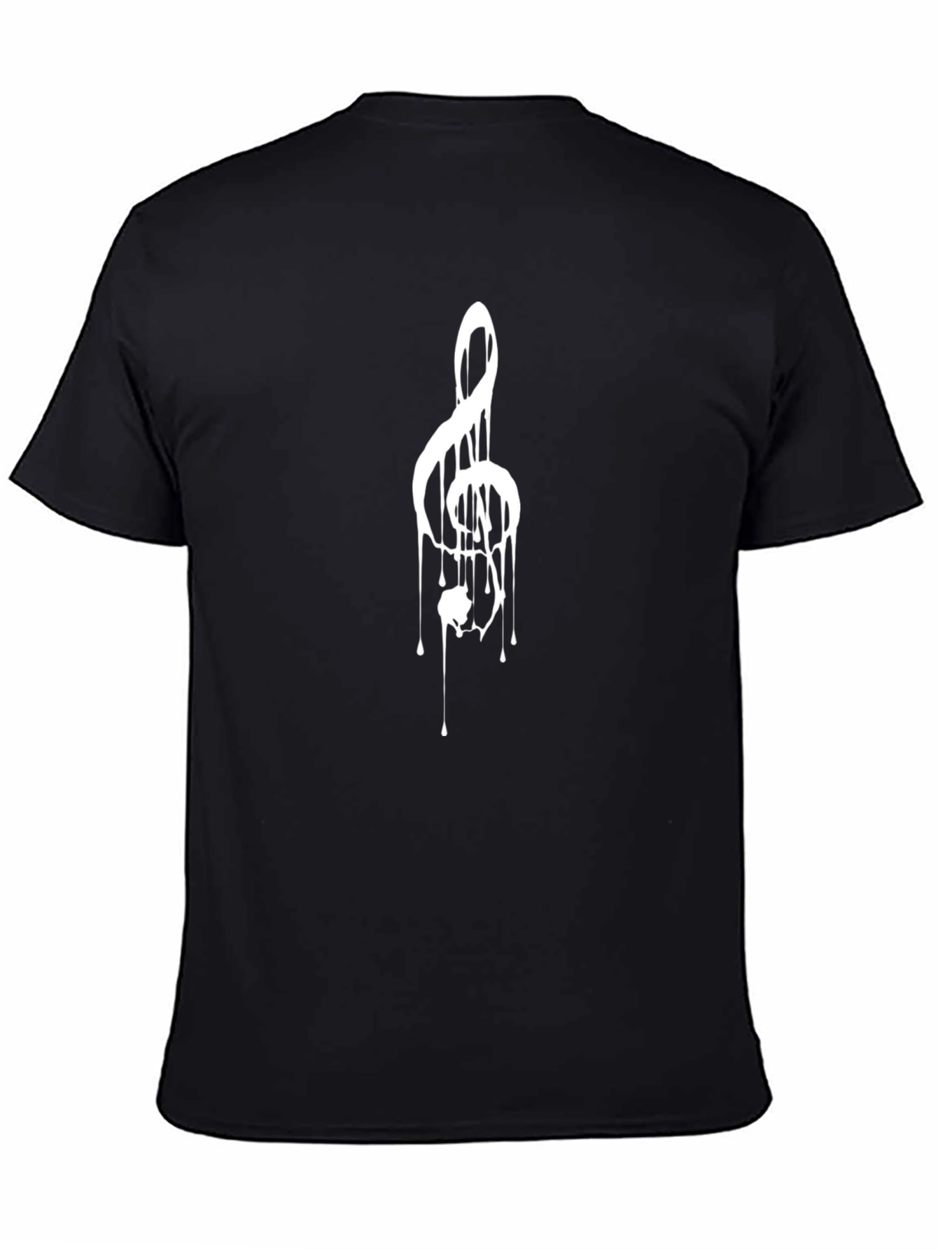 Melting Treble Clef Graphic Tee - Black