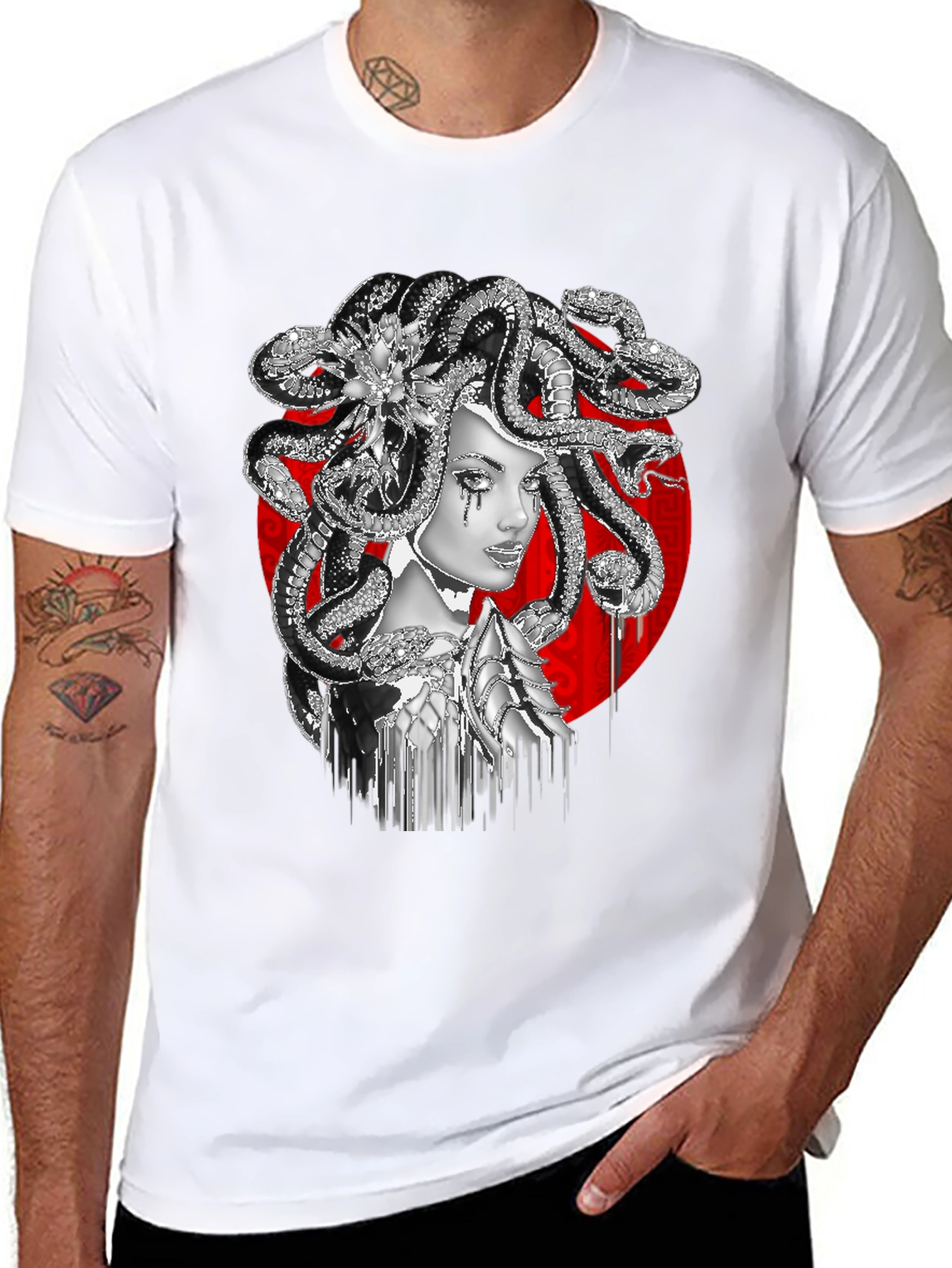 Medusa Graphic Tee - Black Fashion T-Shirt