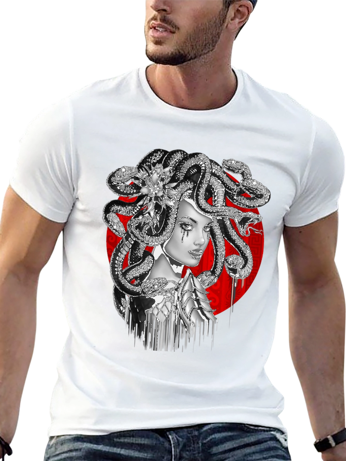 Medusa Graphic Tee - Black Fashion T-Shirt
