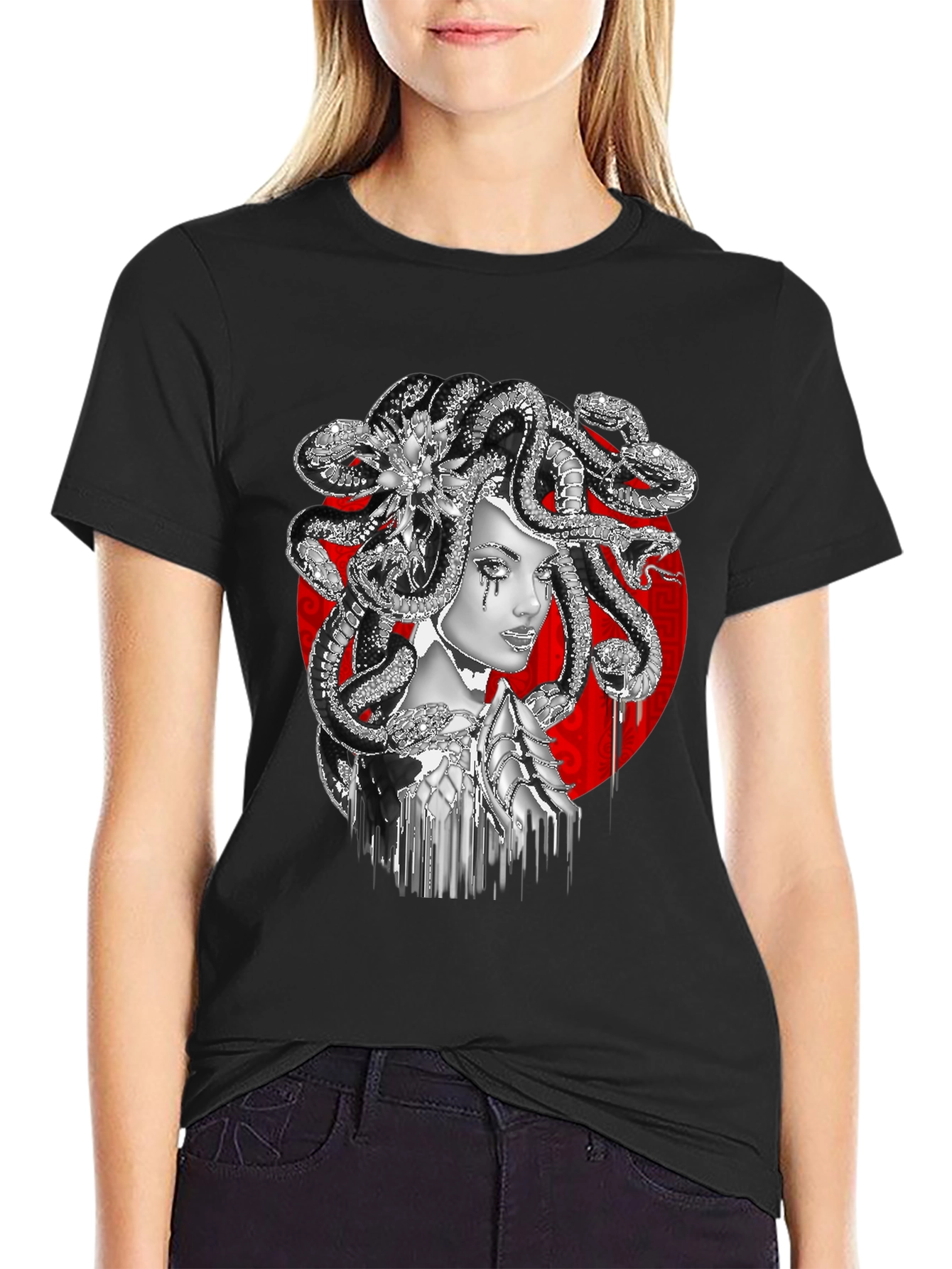 Medusa Graphic Tee - Black Fashion T-Shirt