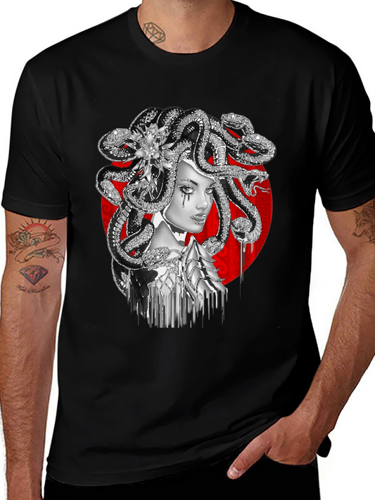 Medusa Graphic Tee - Black Fashion T-Shirt