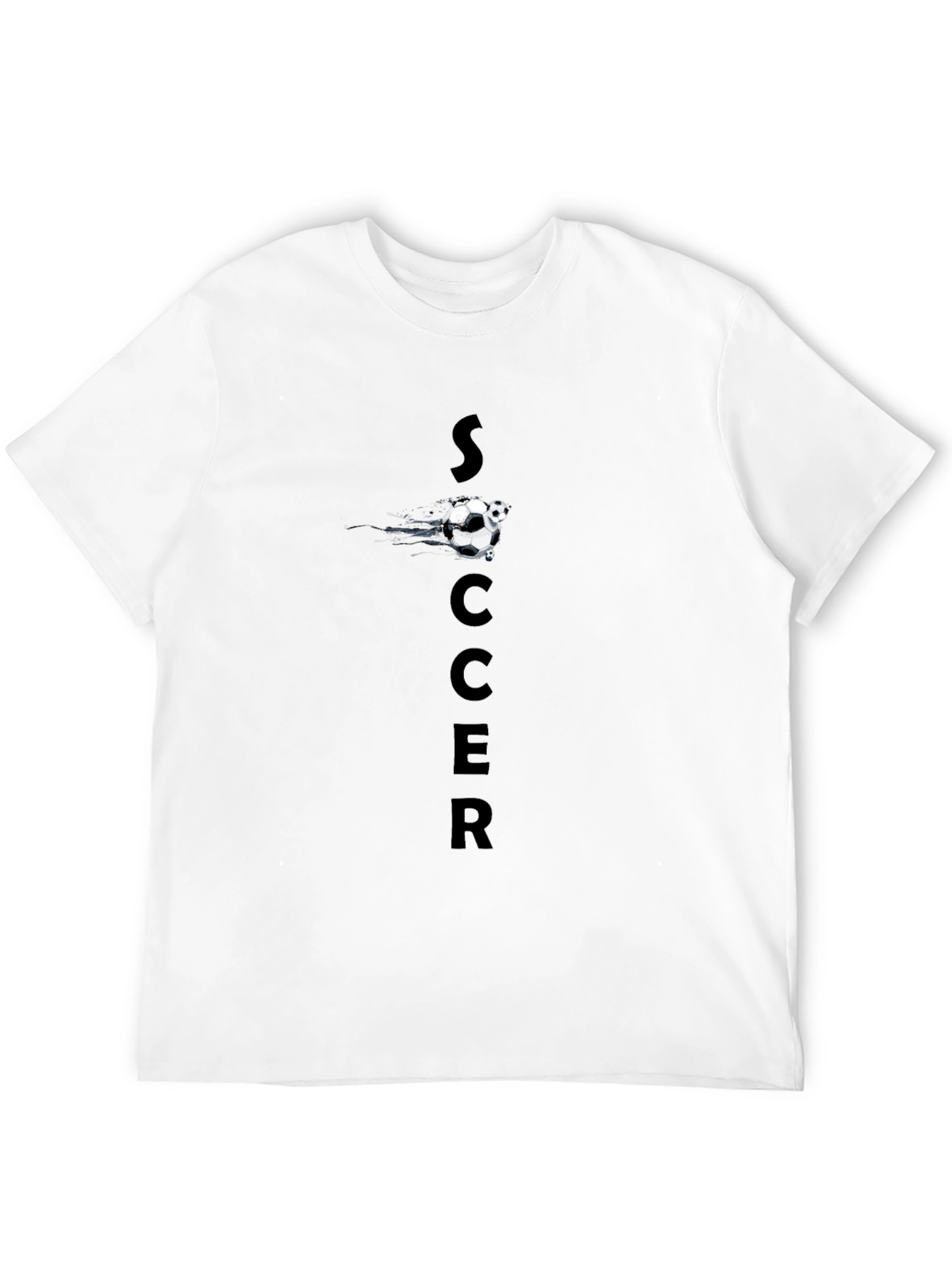Soccer Graphic Black T-Shirt