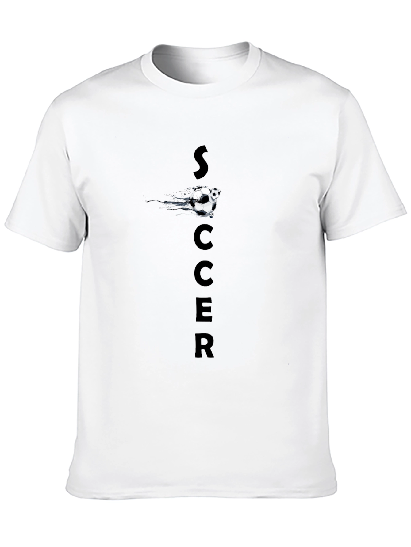 Soccer Graphic Black T-Shirt