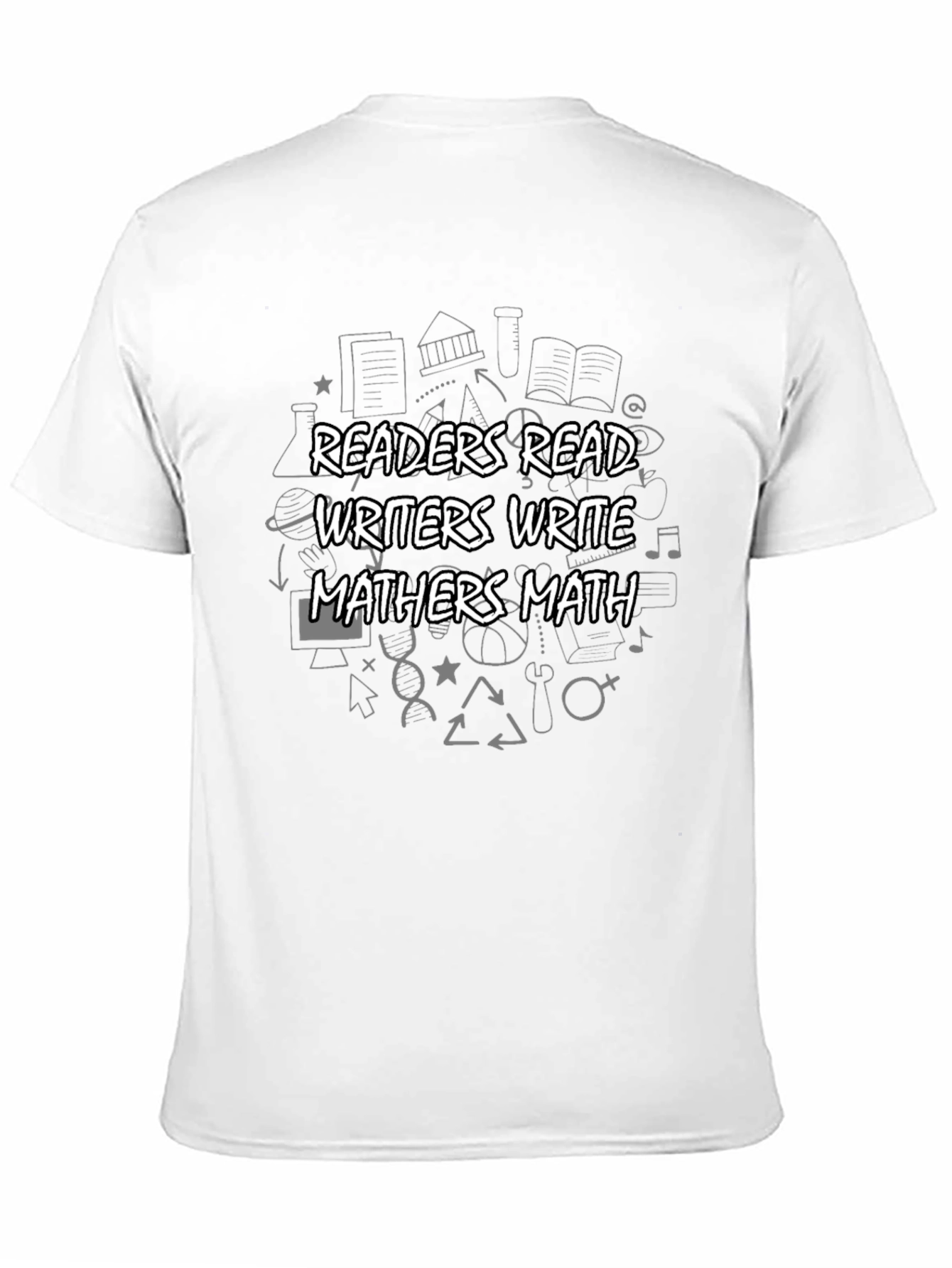 Readers Writers Mathers Black T-Shirt