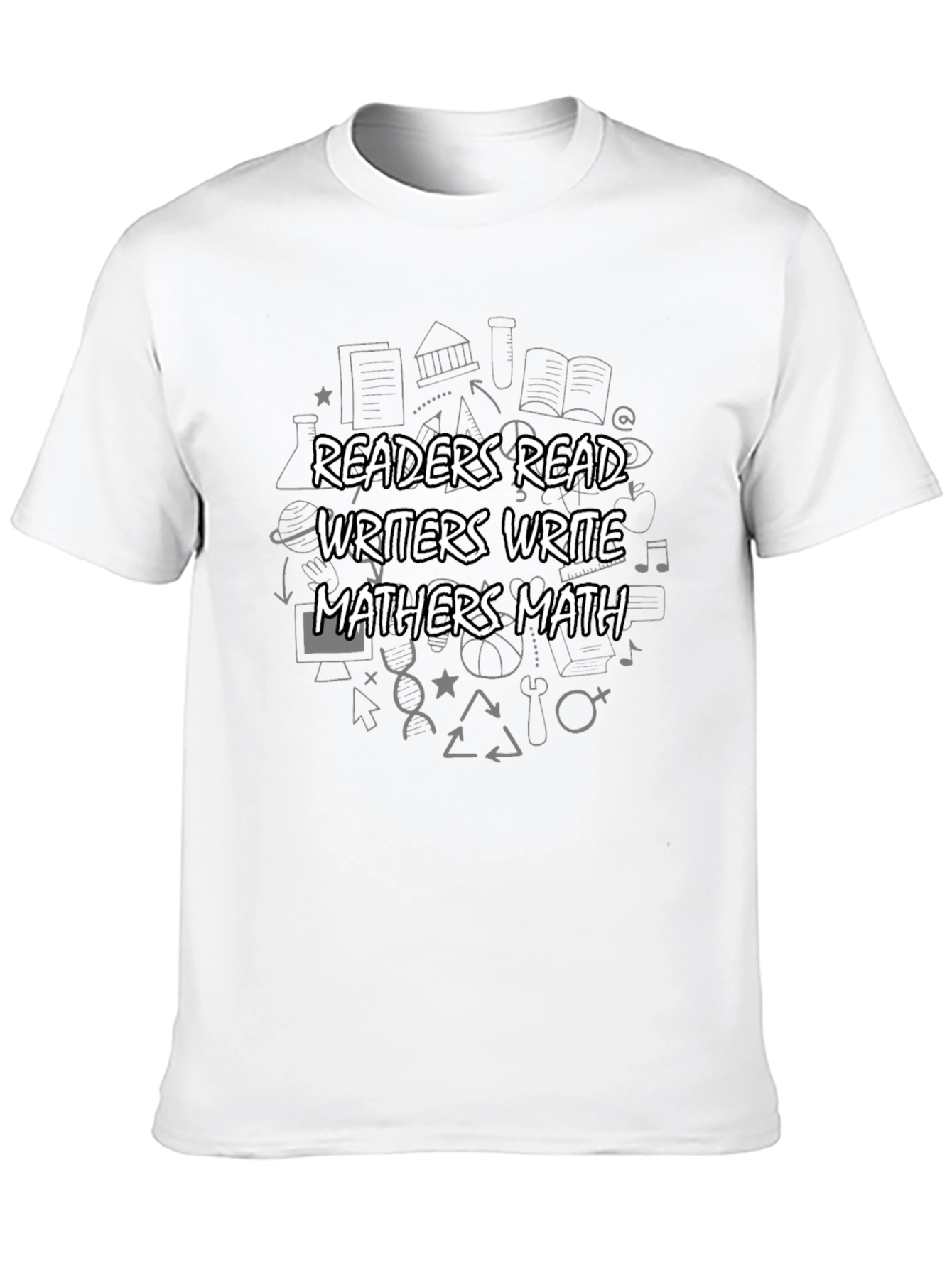 Readers Writers Mathers Black T-Shirt