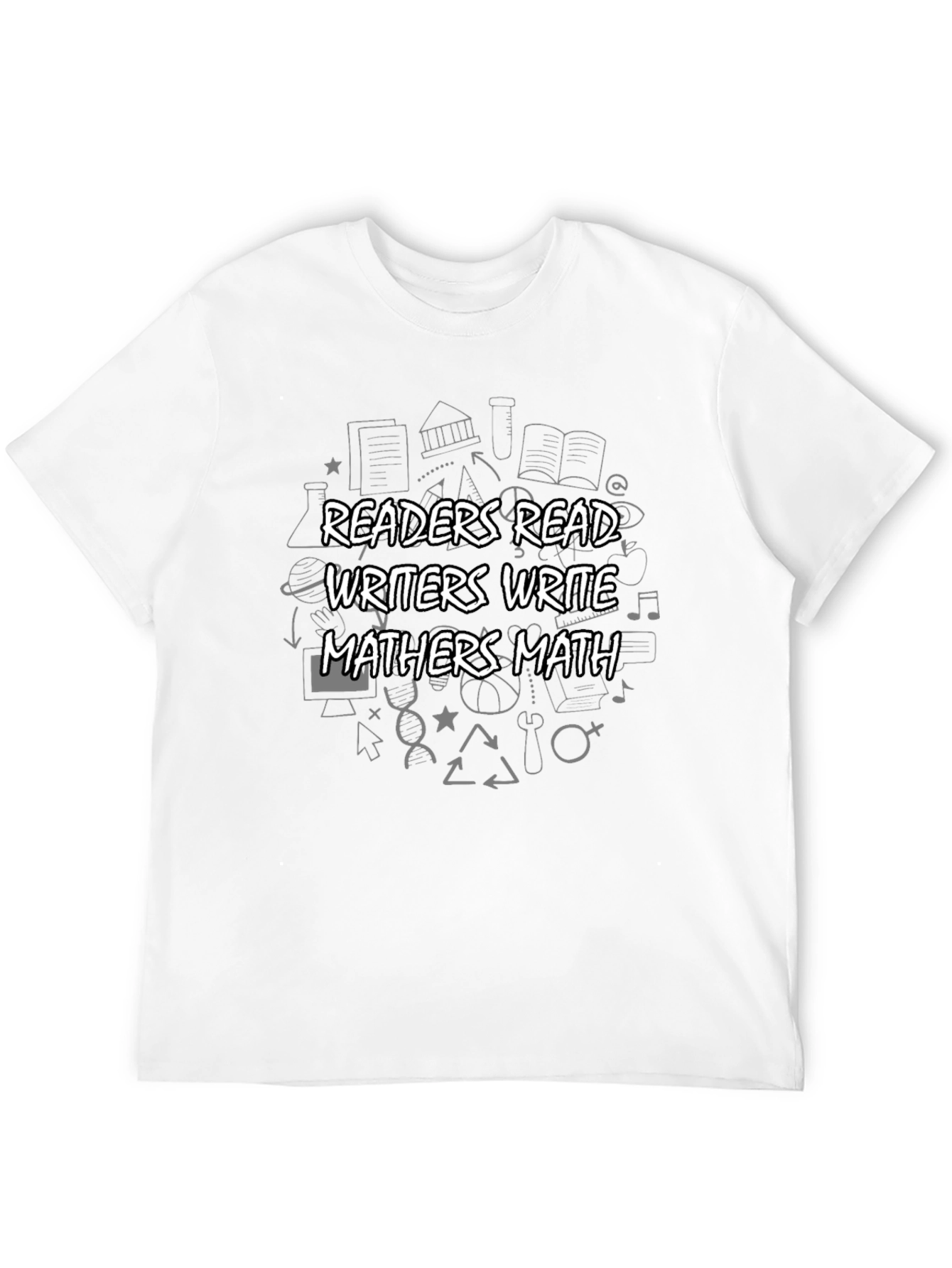 Readers Writers Mathers Black T-Shirt