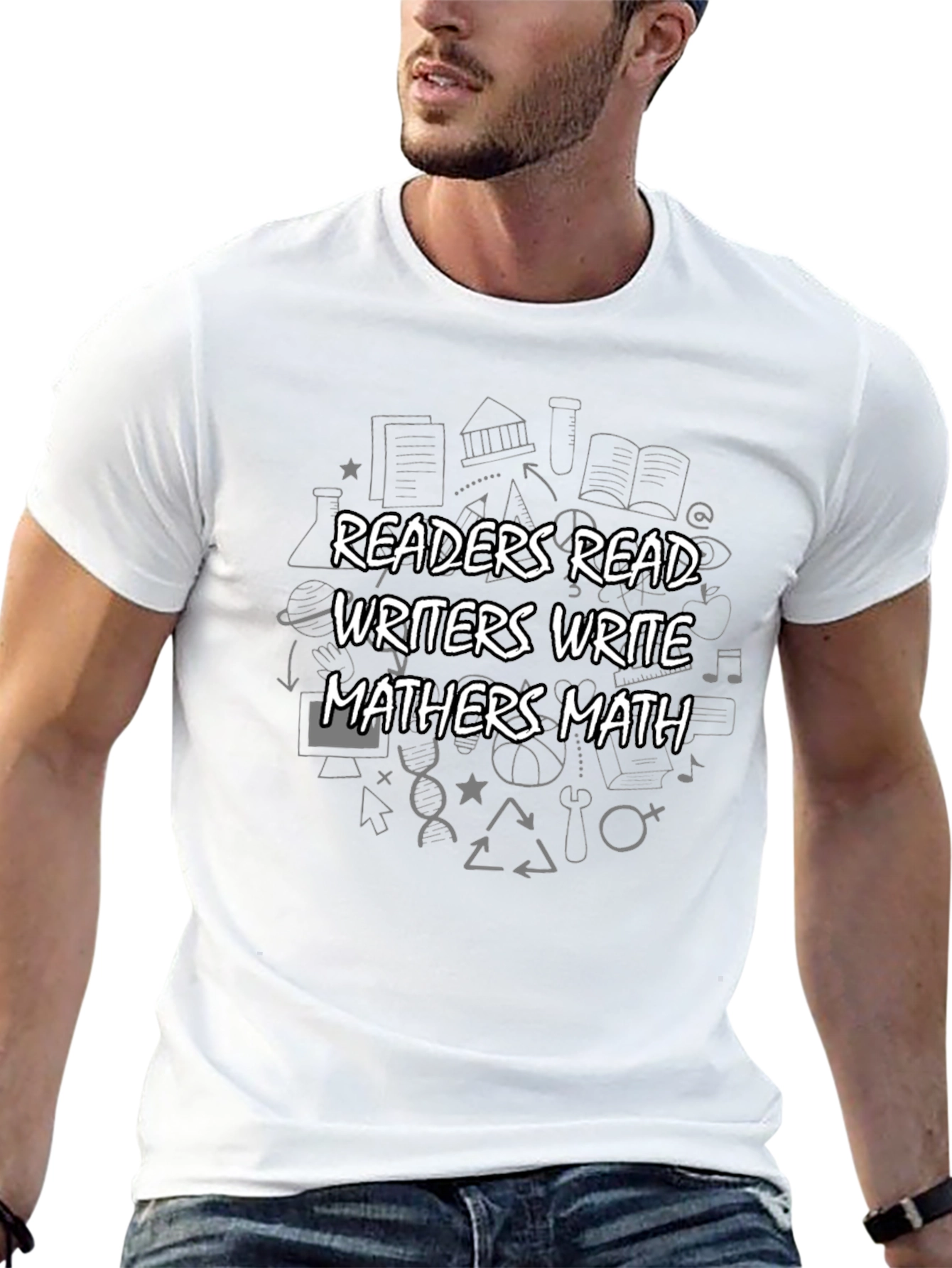 Readers Writers Mathers Black T-Shirt