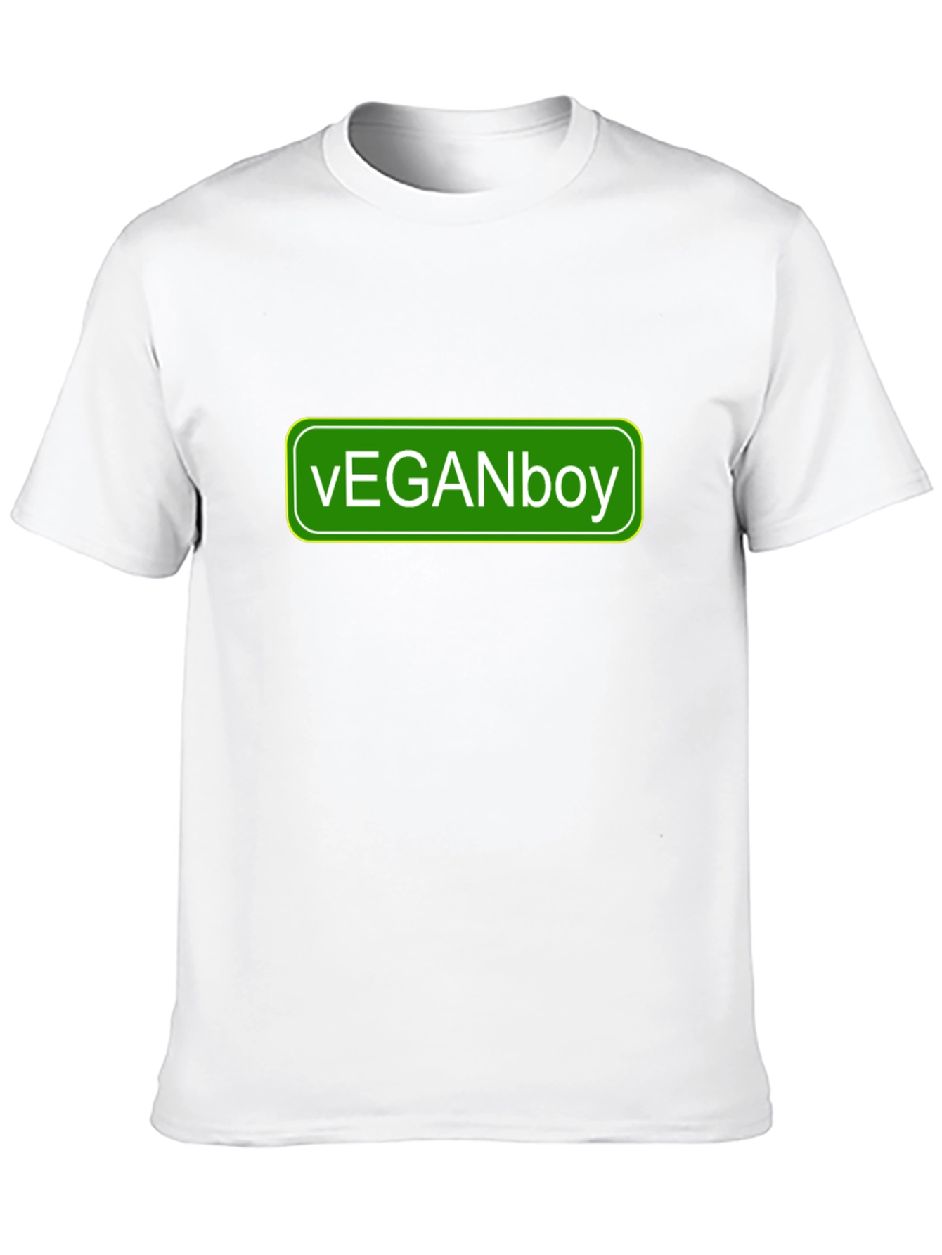 Vegan Boy Graphic Tee - Black Casual T-Shirt
