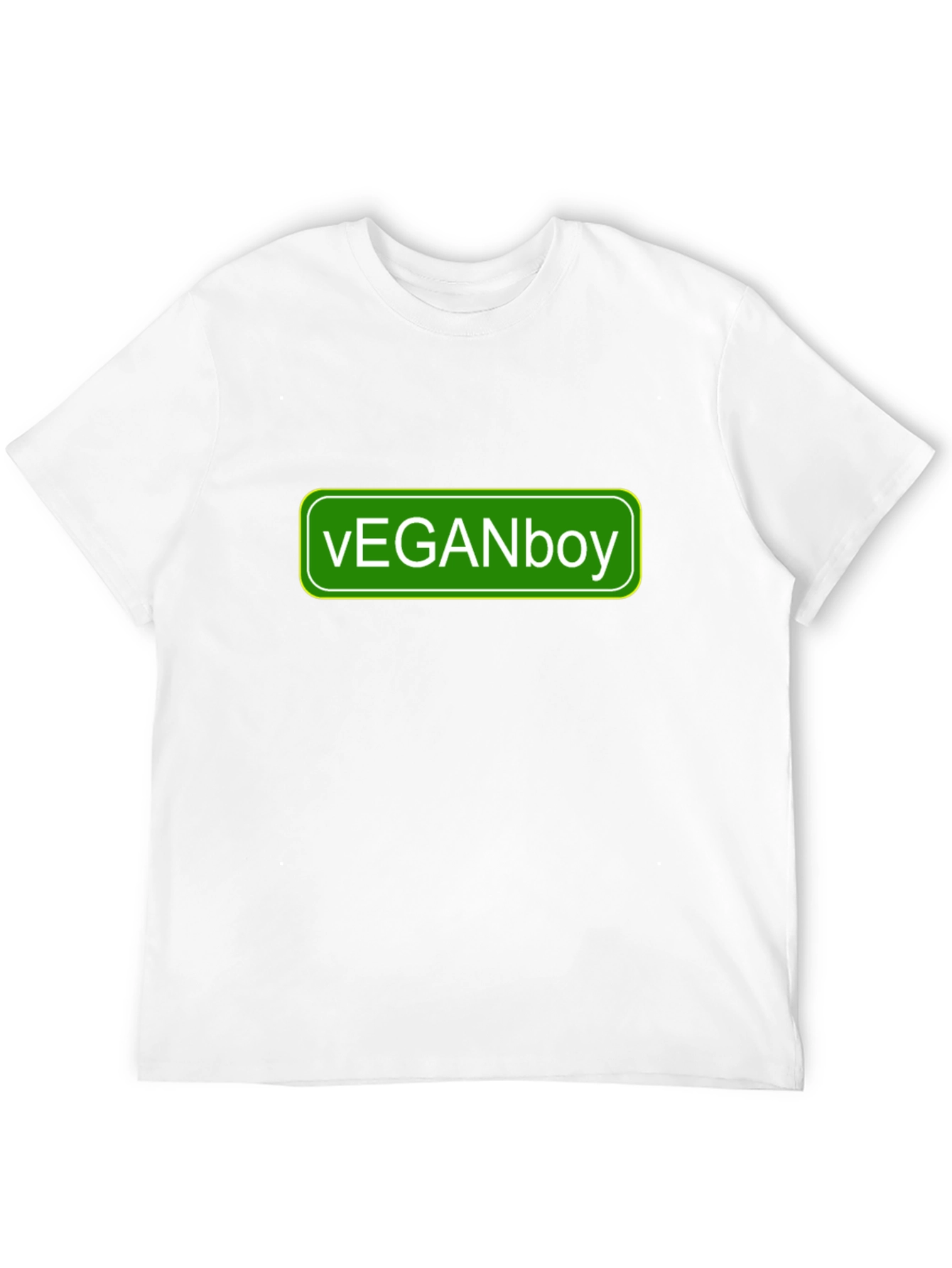 Vegan Boy Graphic Tee - Black Casual T-Shirt