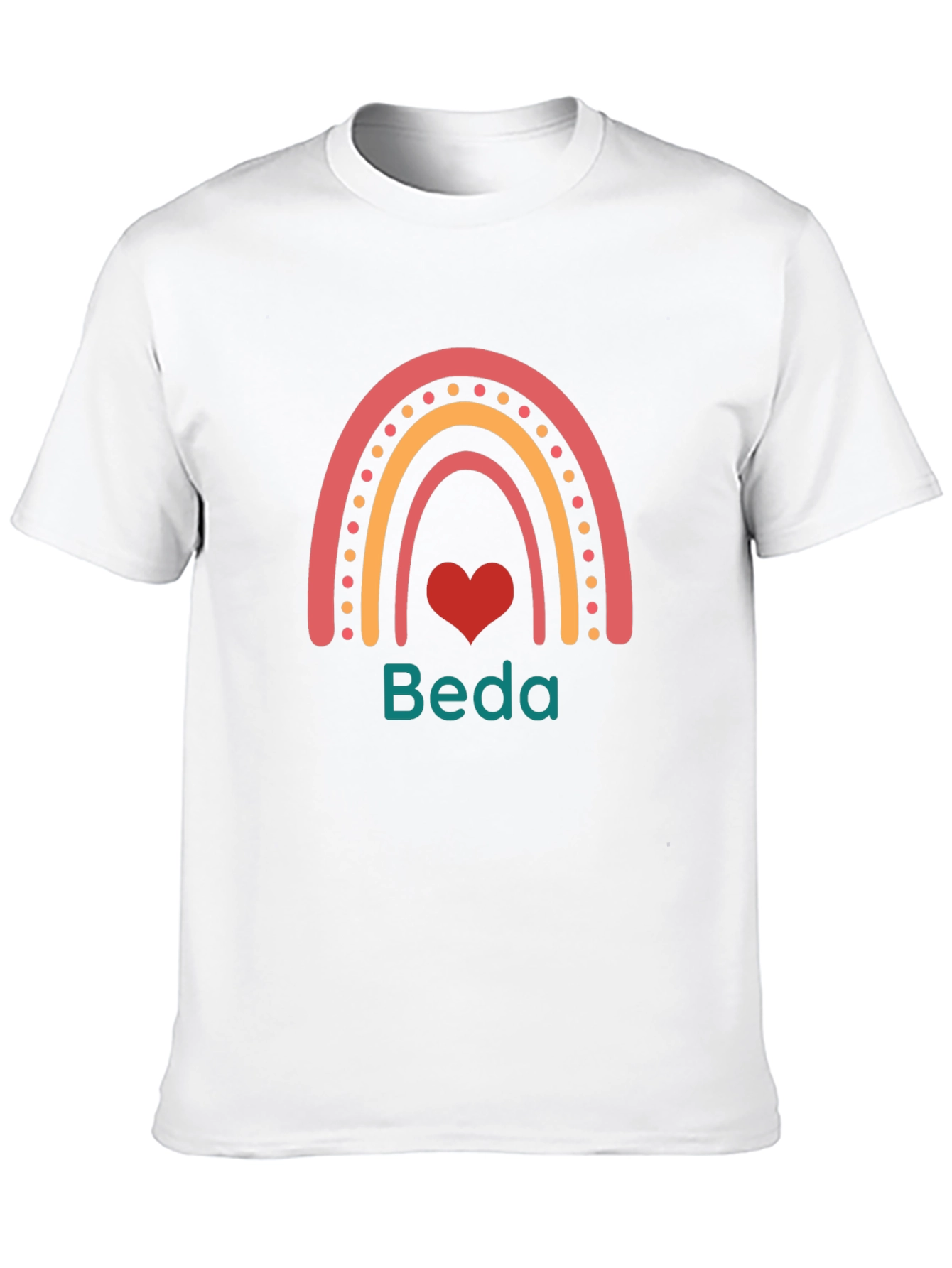 Rainbow Heart Personalized T-Shirt