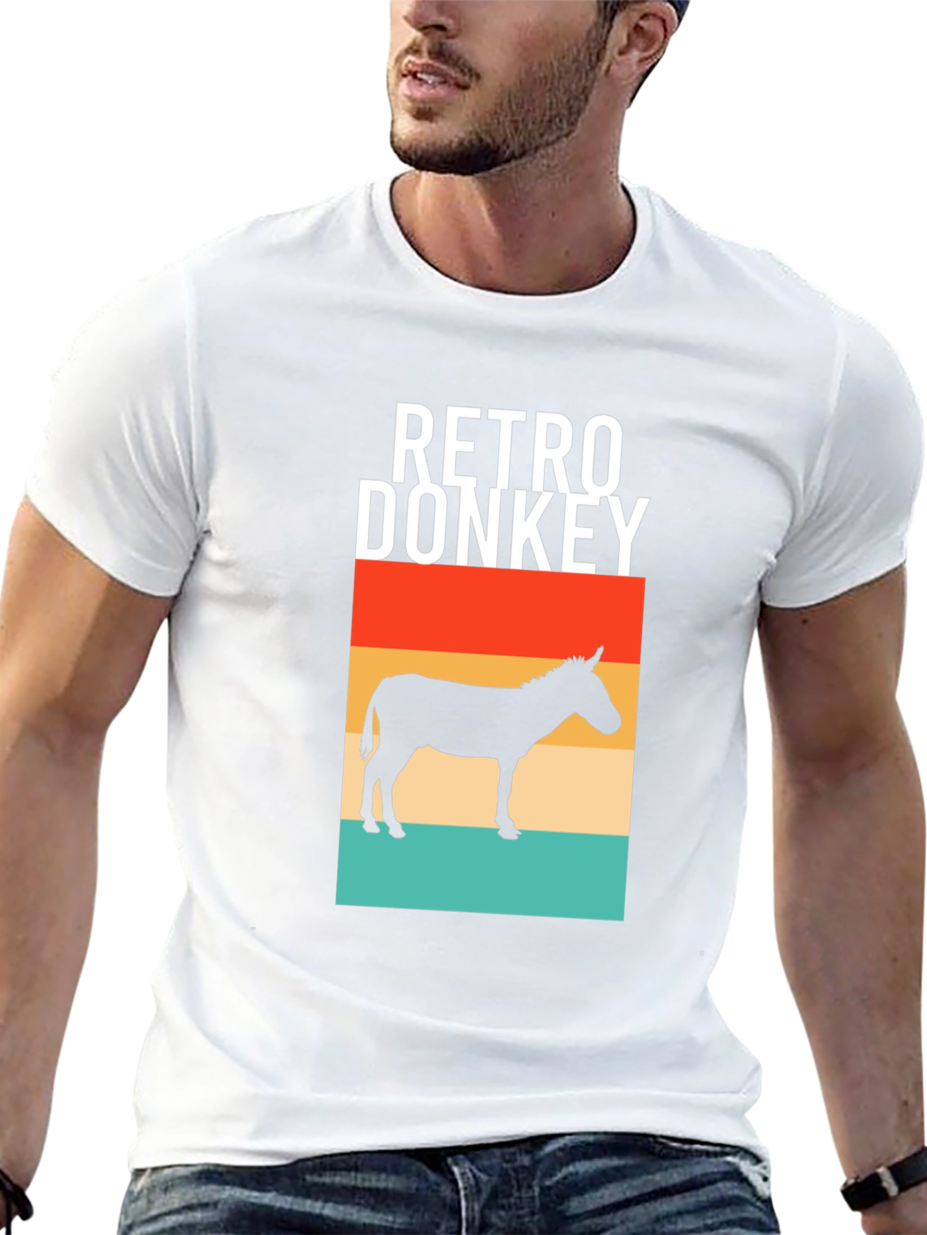 Retro Donkey T-Shirt - Unique Graphic Tee