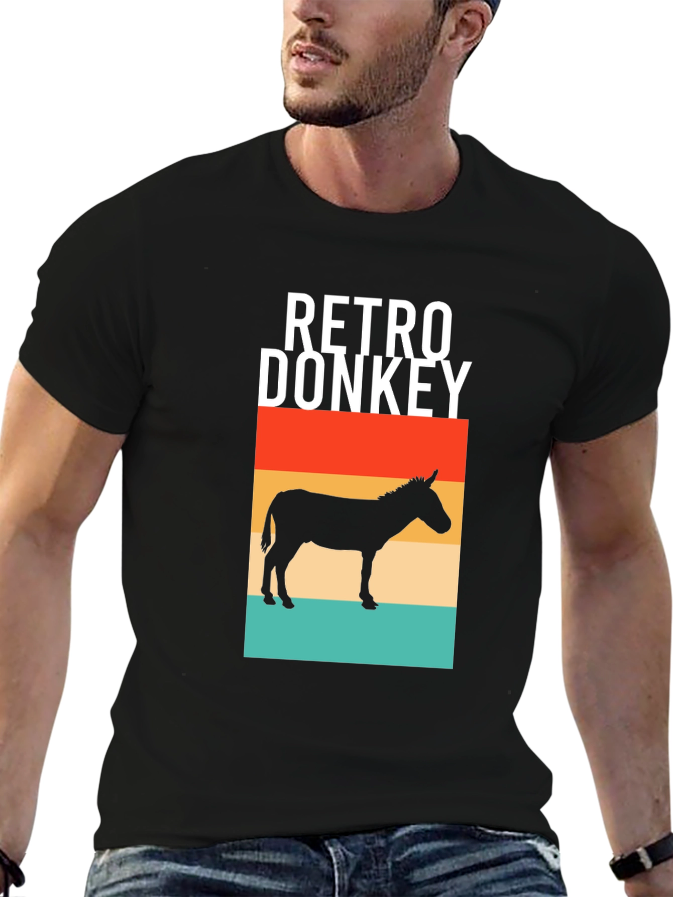 Retro Donkey T-Shirt - Unique Graphic Tee