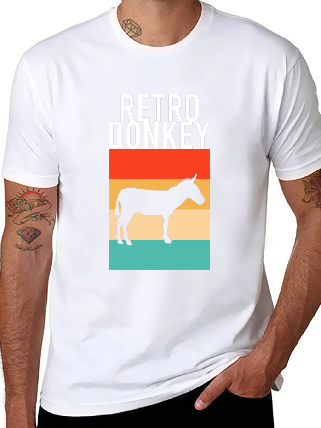 Retro Donkey T-Shirt - Unique Graphic Tee