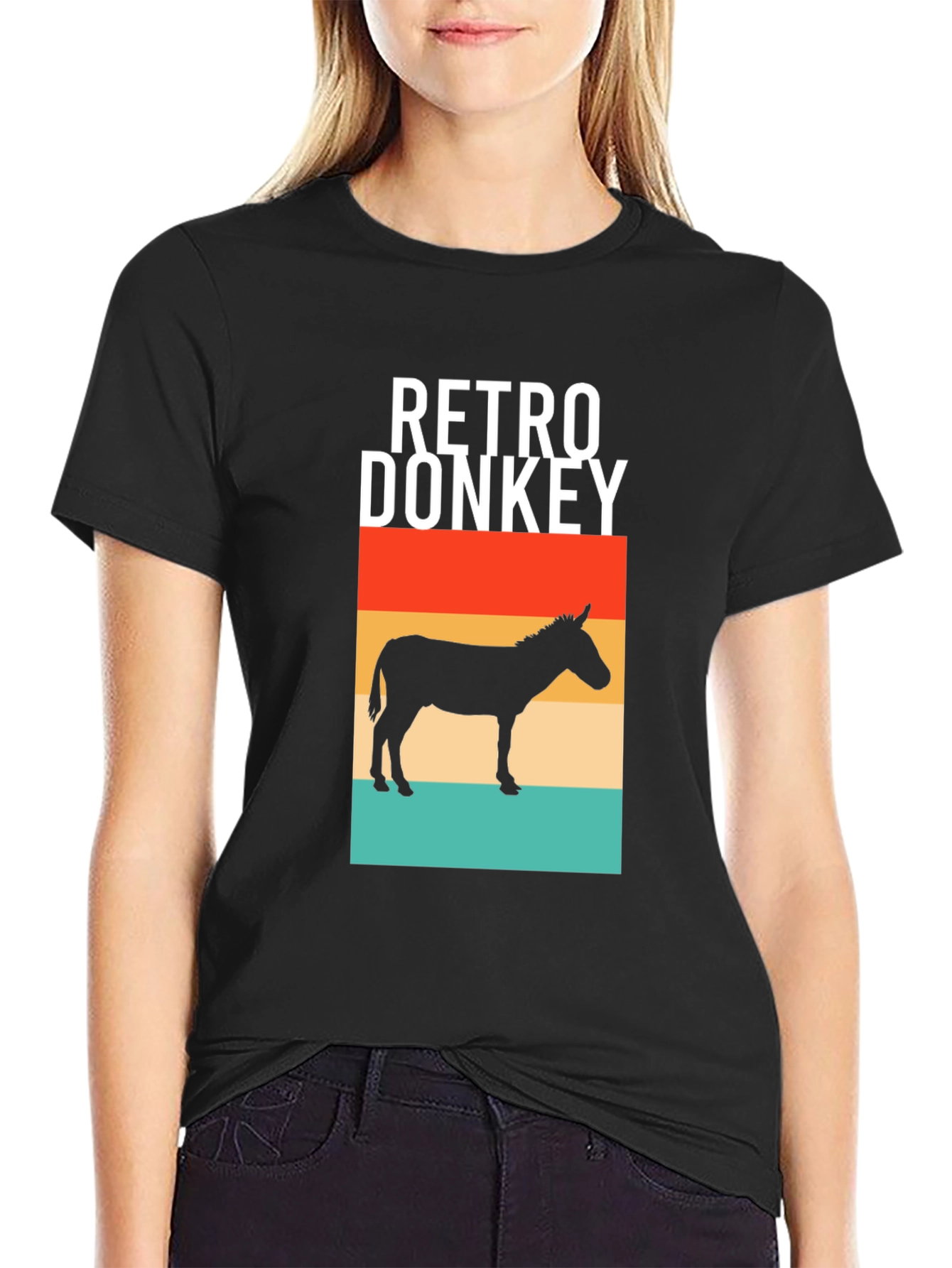 Retro Donkey T-Shirt - Unique Graphic Tee