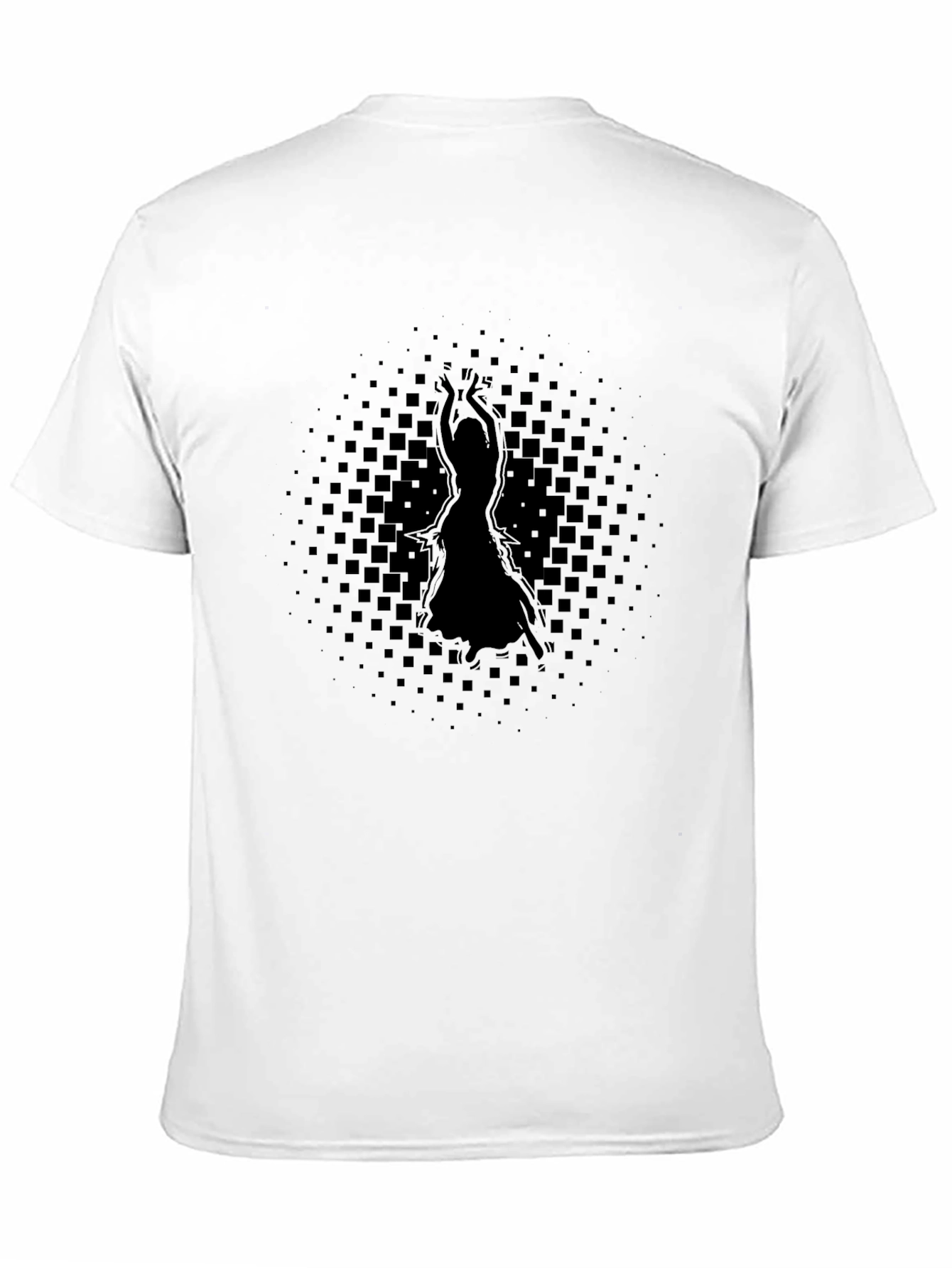 Stylish Black Dancer Silhouette Graphic T-Shirt