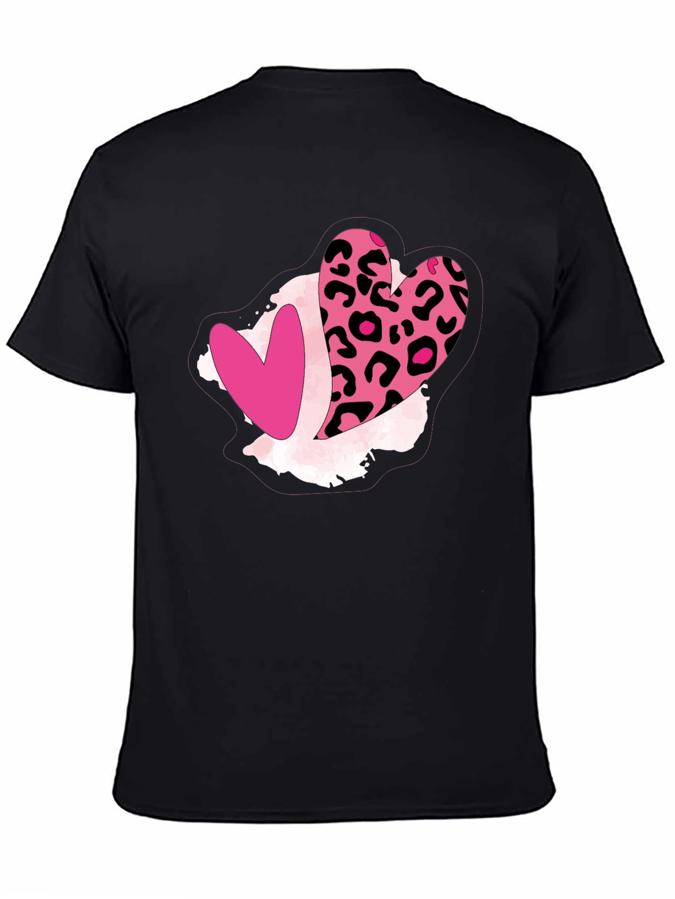 Leopard Heart Graphic Tee - Valentines Day Shirt