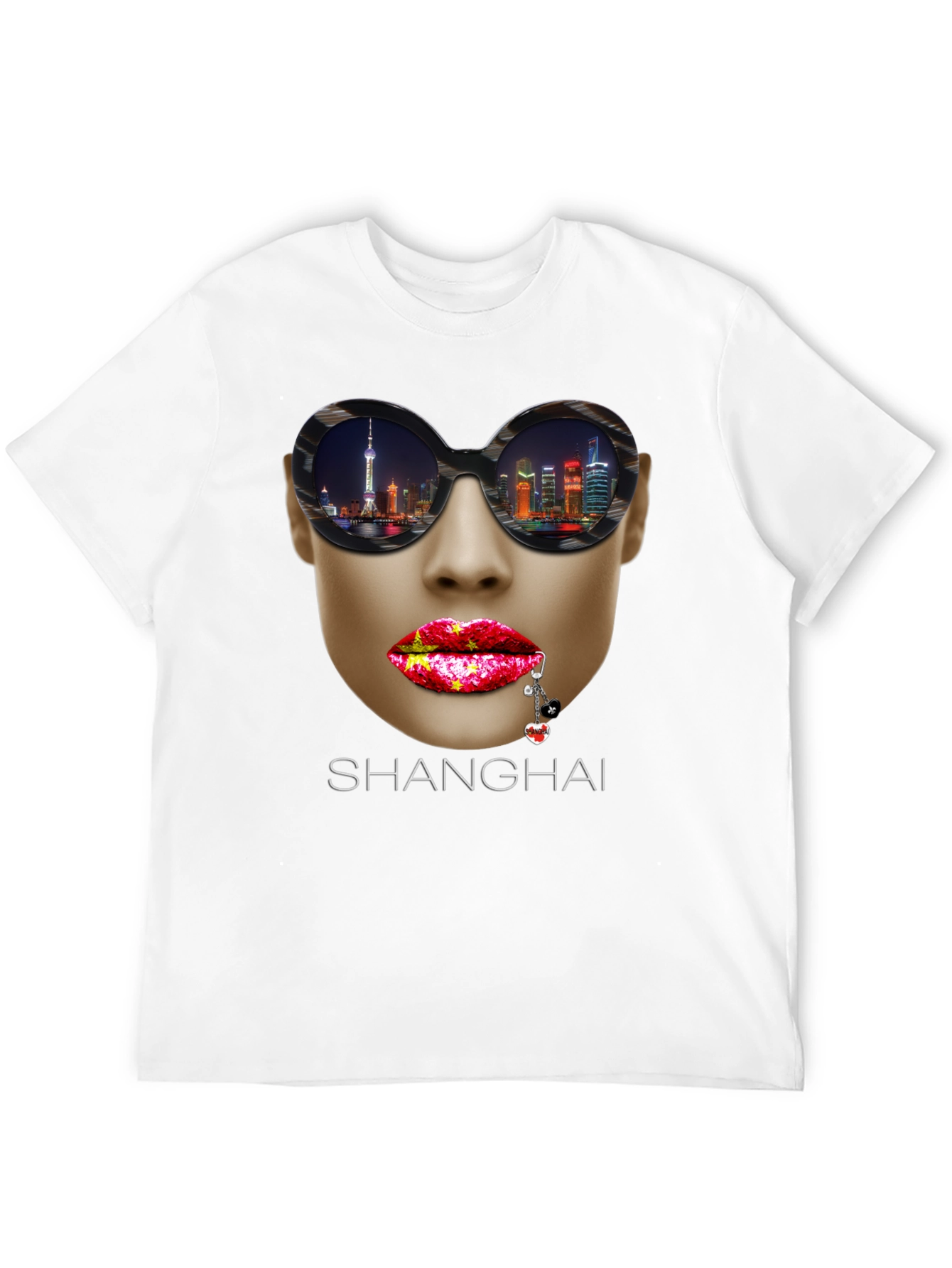 Shanghai Graphic Print Crew Neck T-Shirt