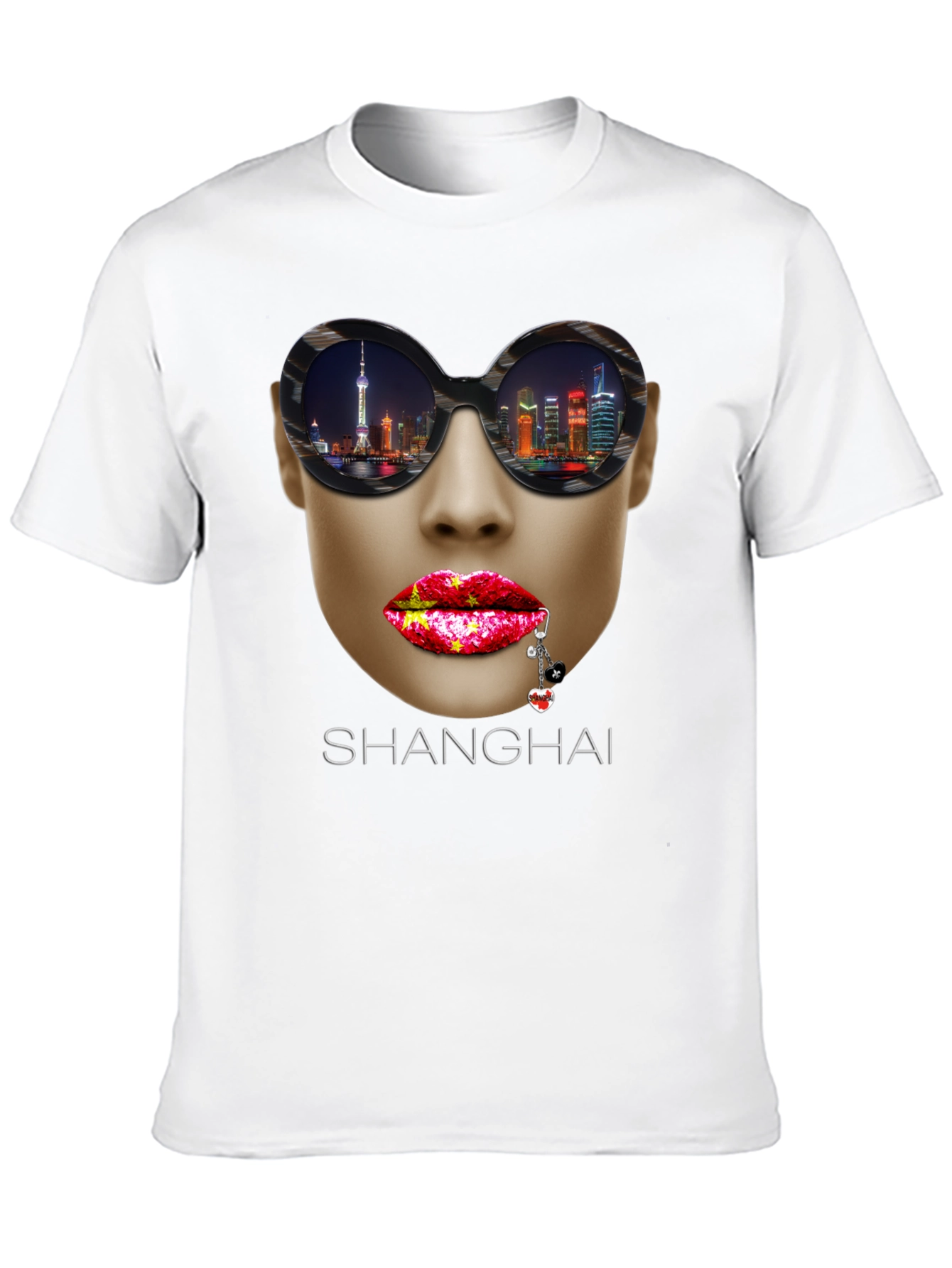 Shanghai Graphic Print Crew Neck T-Shirt