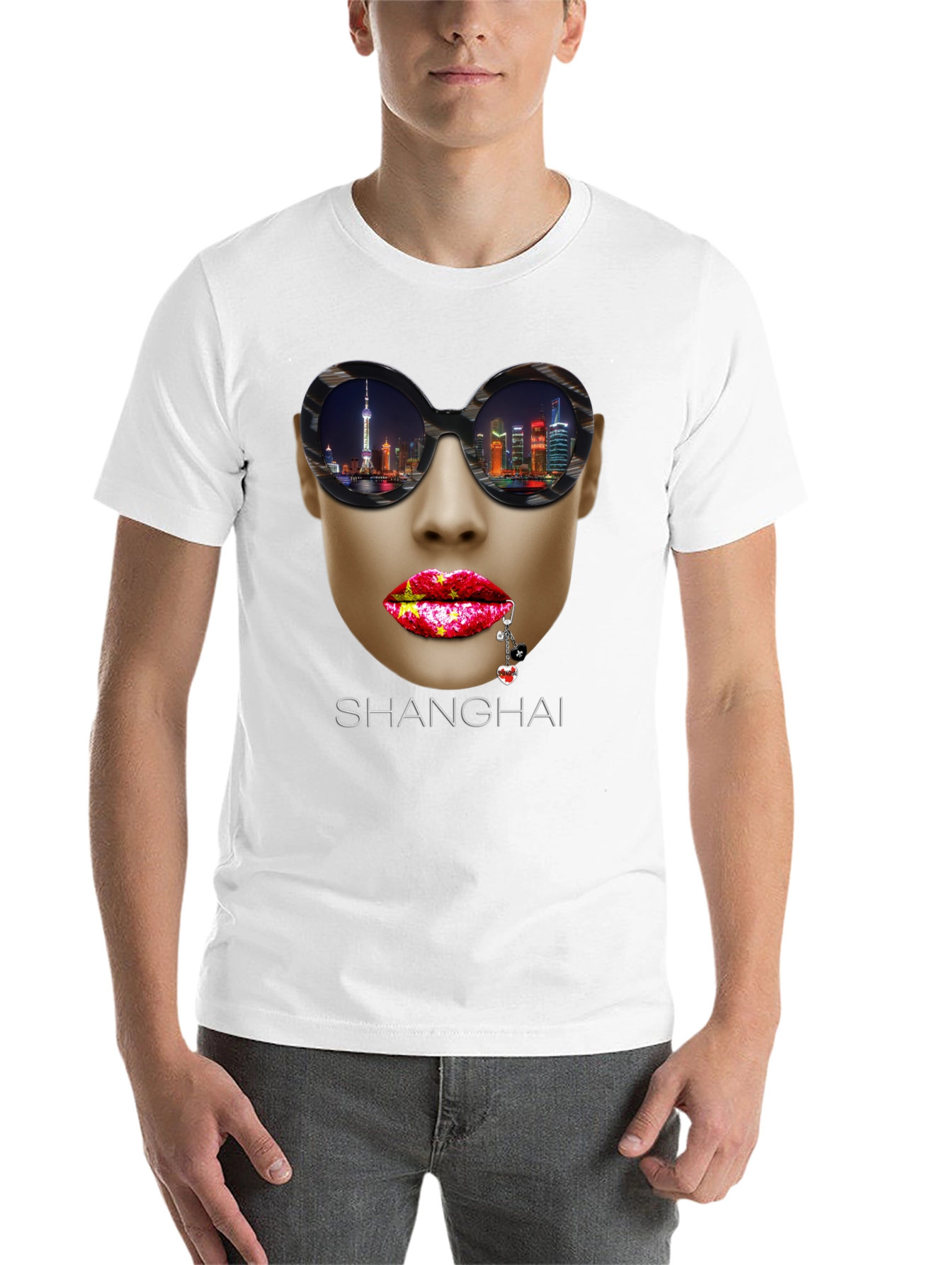Shanghai Graphic Print Crew Neck T-Shirt