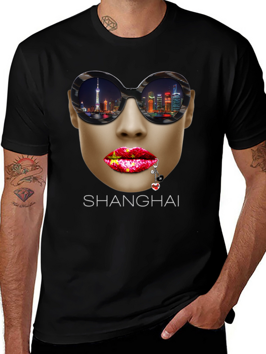 Shanghai Graphic Print Crew Neck T-Shirt