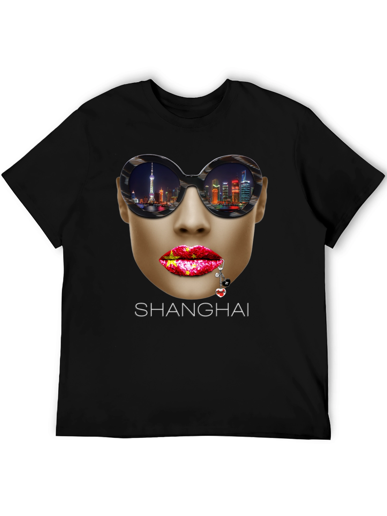 Shanghai Graphic Print Crew Neck T-Shirt