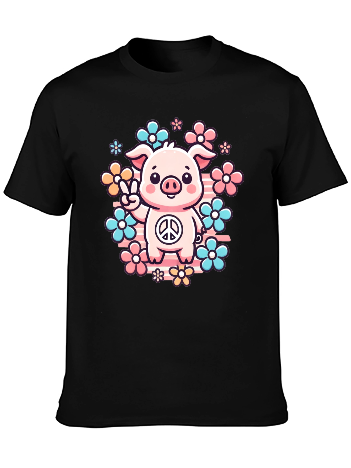 Peace Pig Graphic Tee - Cute & Stylish