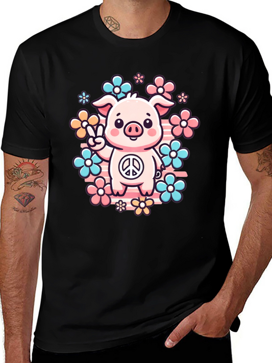 Peace Pig Graphic Tee - Cute & Stylish