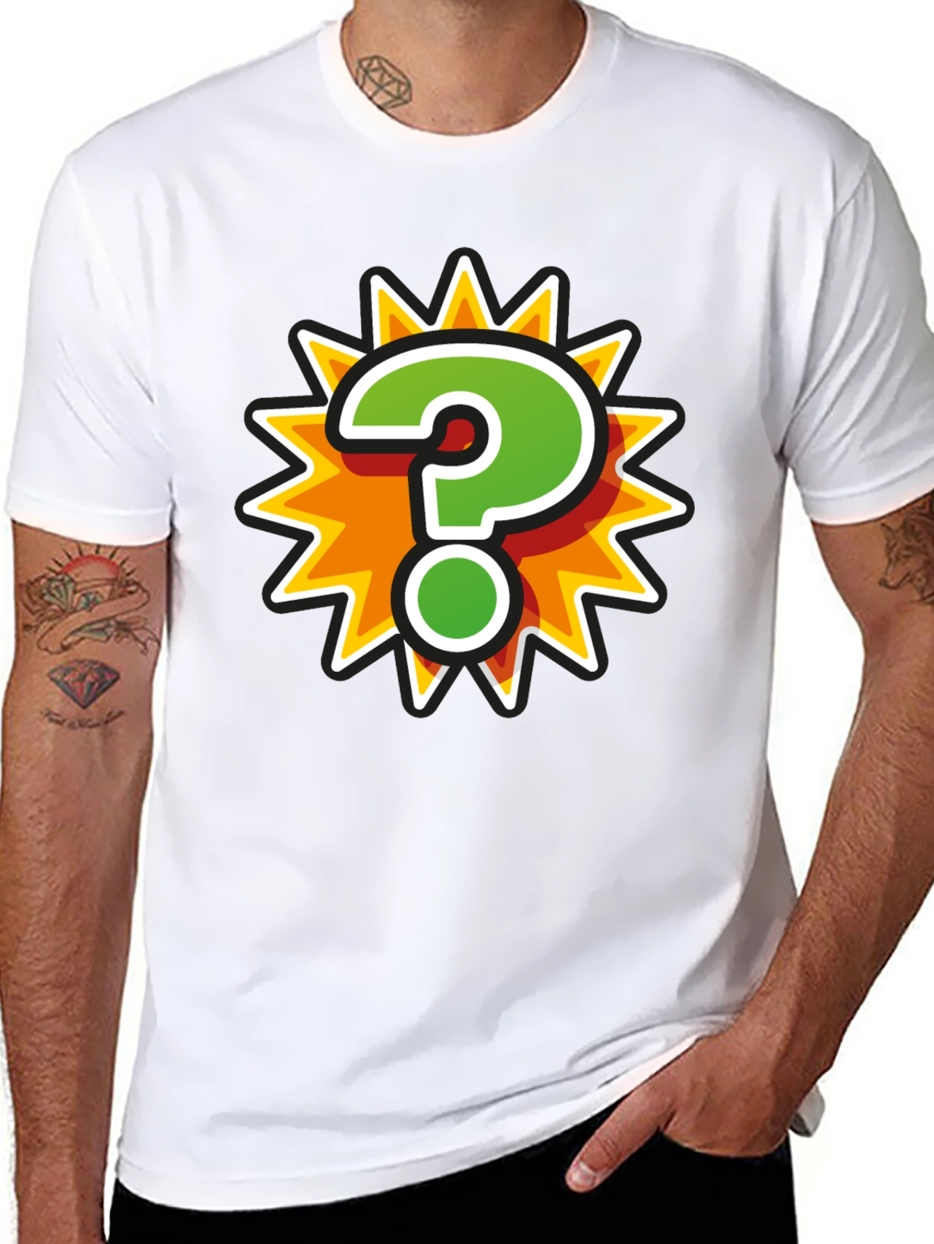 Question Mark Burst Graphic Tee