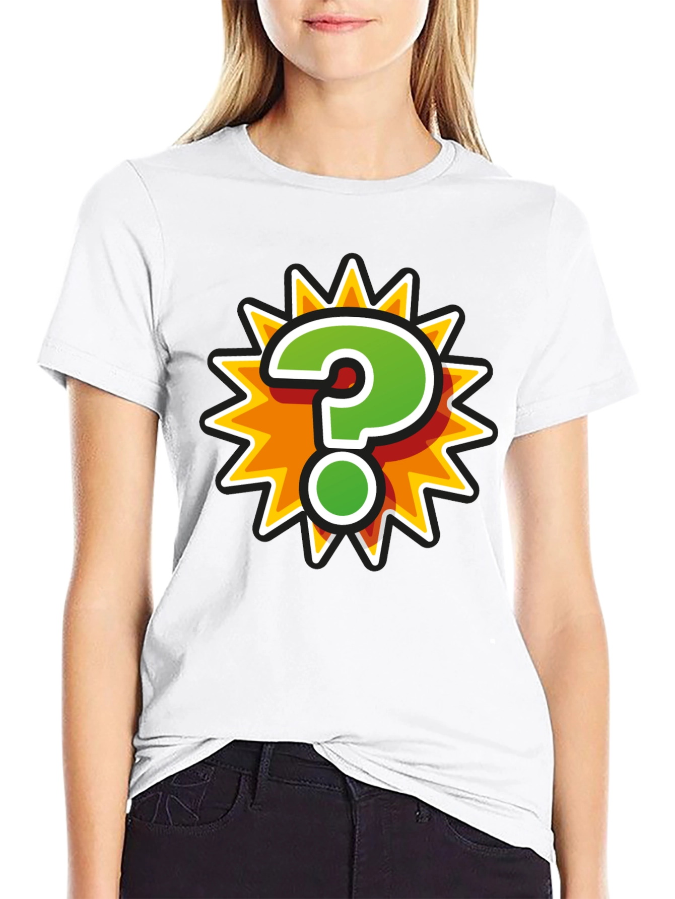 Question Mark Burst Graphic Tee