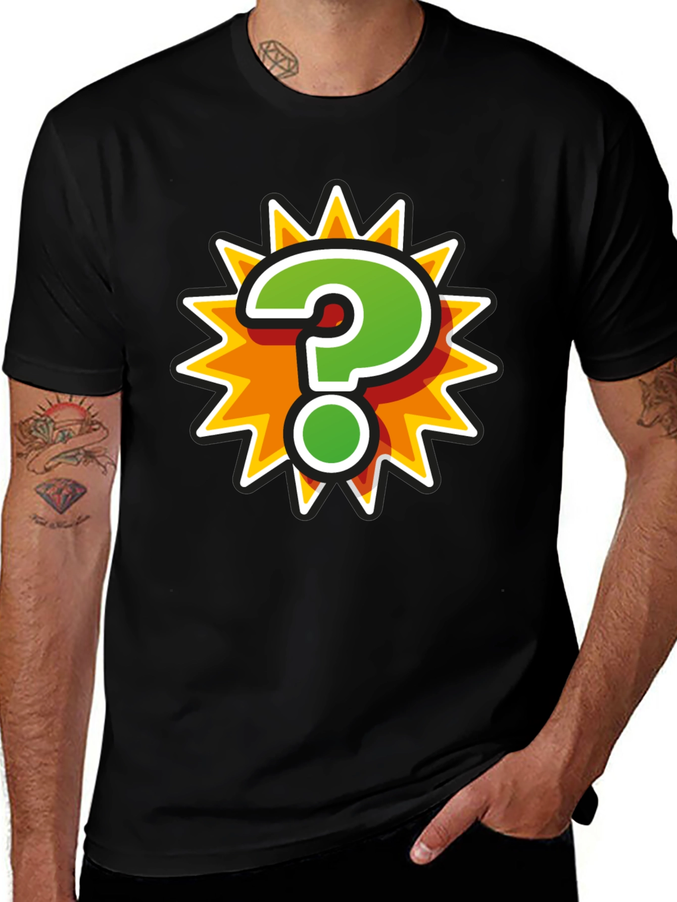 Question Mark Burst Graphic Tee