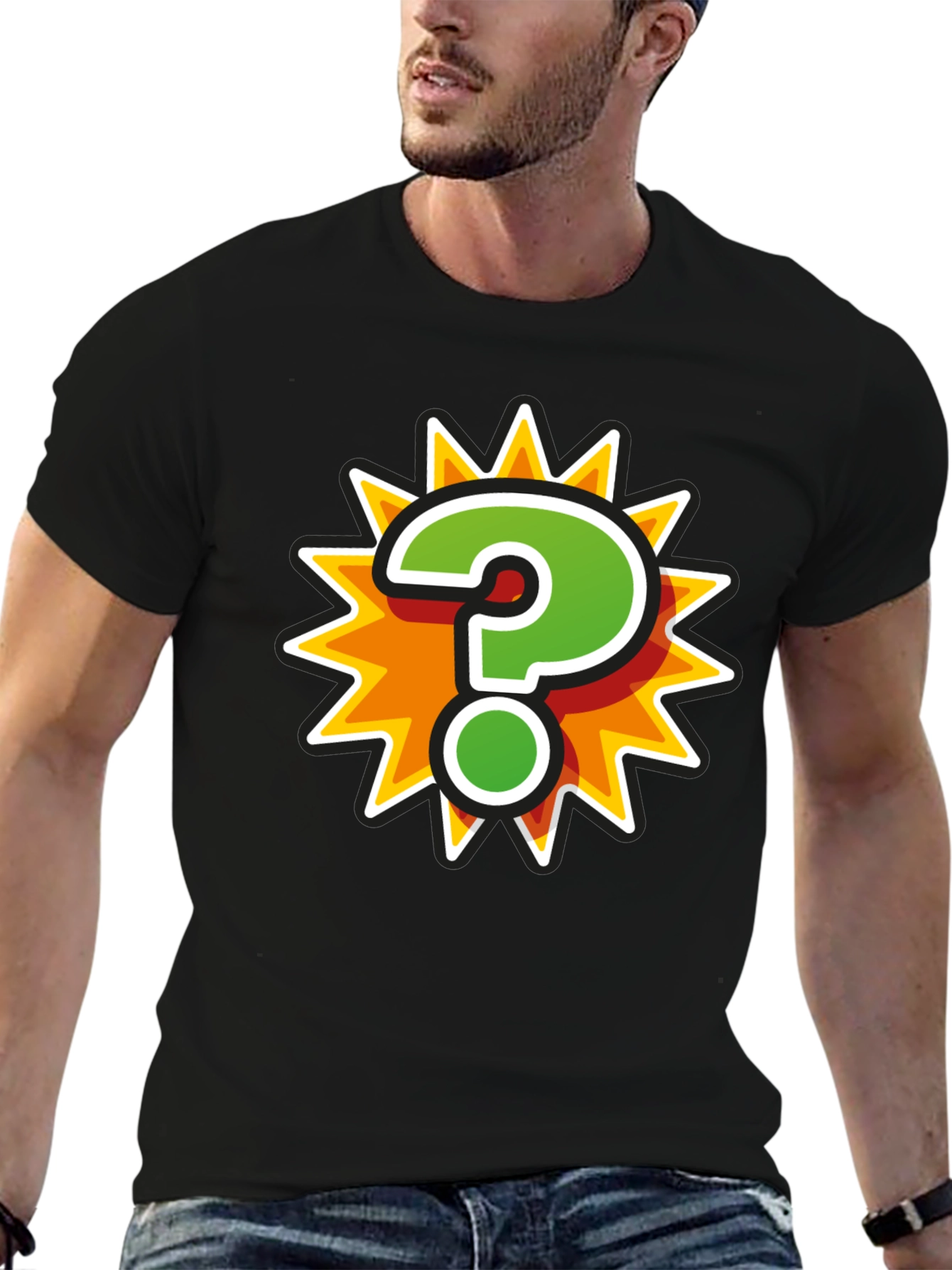 Question Mark Burst Graphic Tee