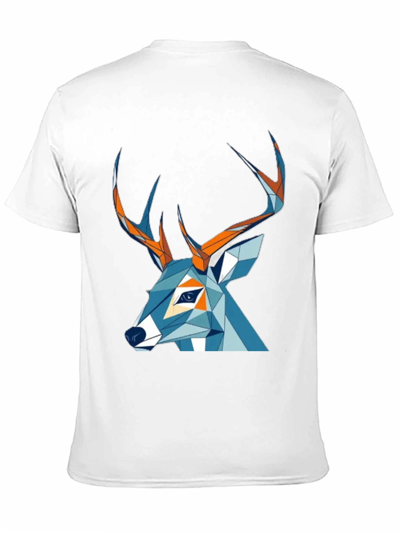Geometric Deer Graphic Tee - Stylish Black T-Shirt