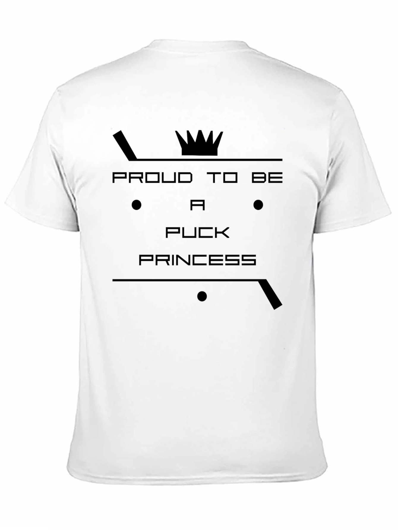 Puck Princess T-Shirt: Hockey Crown Tee