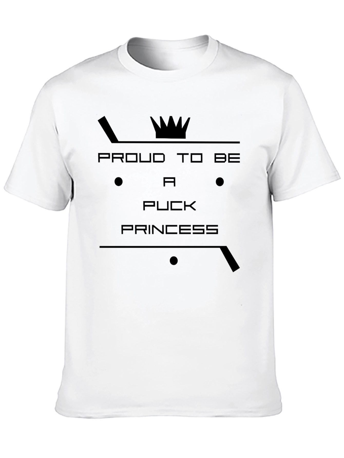 Puck Princess T-Shirt: Hockey Crown Tee