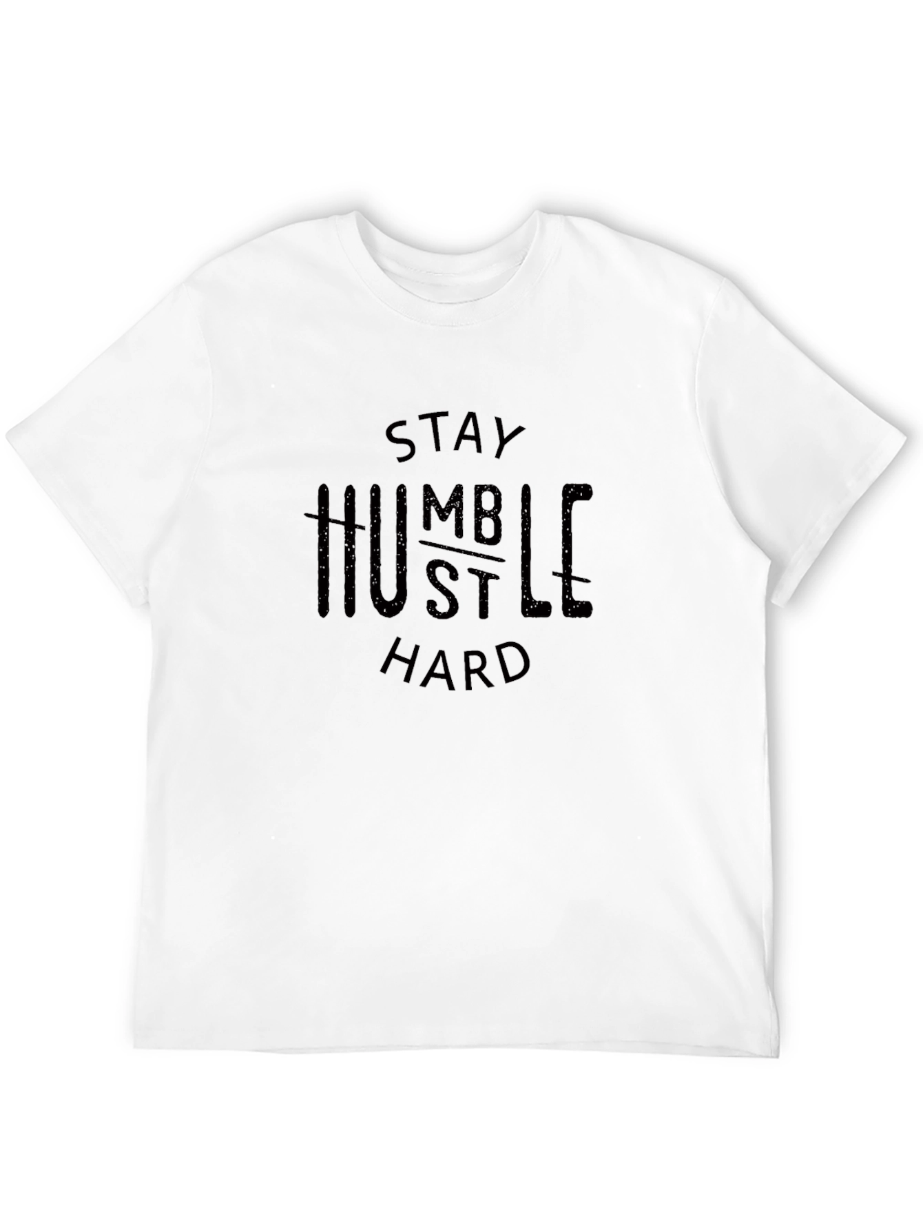 Stay Humble Hustle Hard Black Graphic Tee
