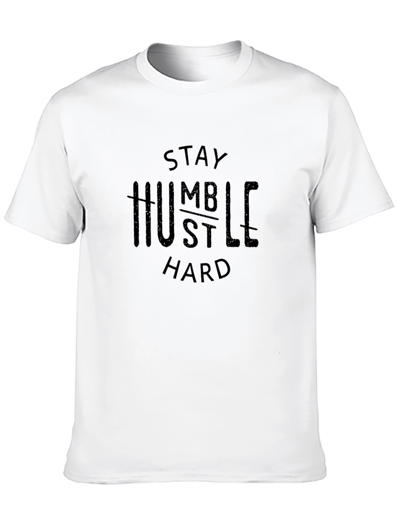 Stay Humble Hustle Hard Black Graphic Tee